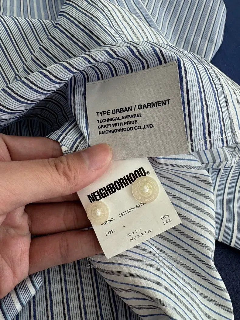Neighborhood Neighborhood Blue and White Striped Shirt Size US L / EU 52-54 / 3 - 4 Thumbnail