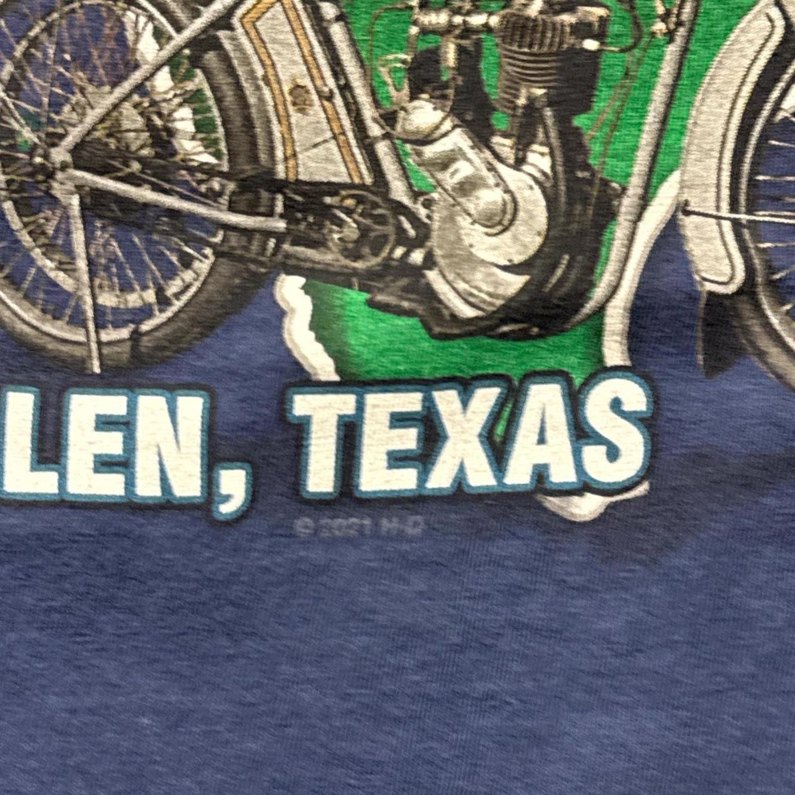 Harley Davidson Harley Davidson Allen Texas 2021 Blue Cotton T-shirt Size US XXL / EU 58 / 5 - 6 Thumbnail