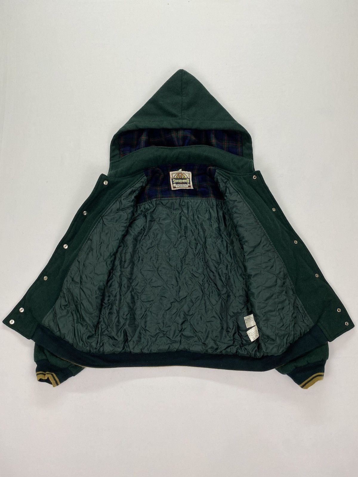 Vintage Vintage Second Club Hooded Varsity Jacket Size US S / EU 44-46 / 1 - 7 Thumbnail