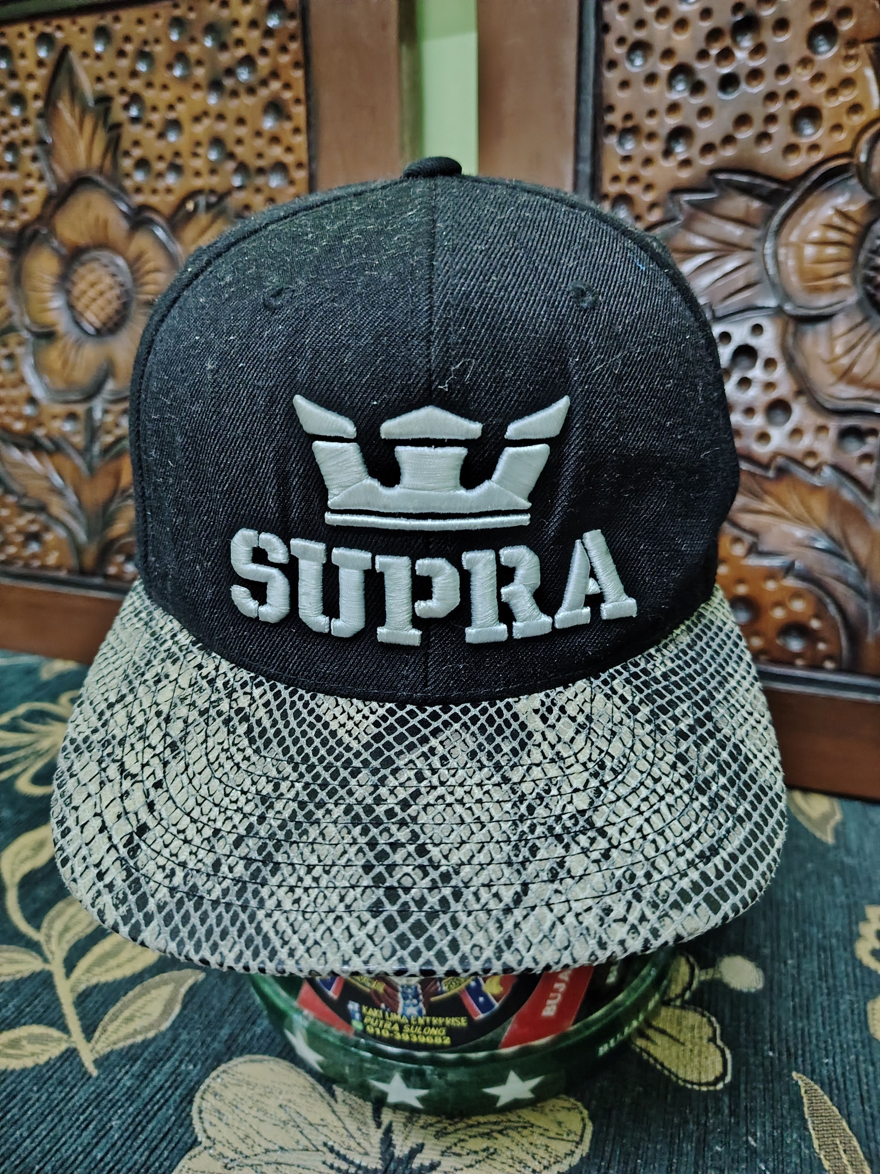 Starter × Supra Supra Skateboards X Starter Snapback Hat Cap Snakeskin Bill Size ONE SIZE - 1 Thumbnail