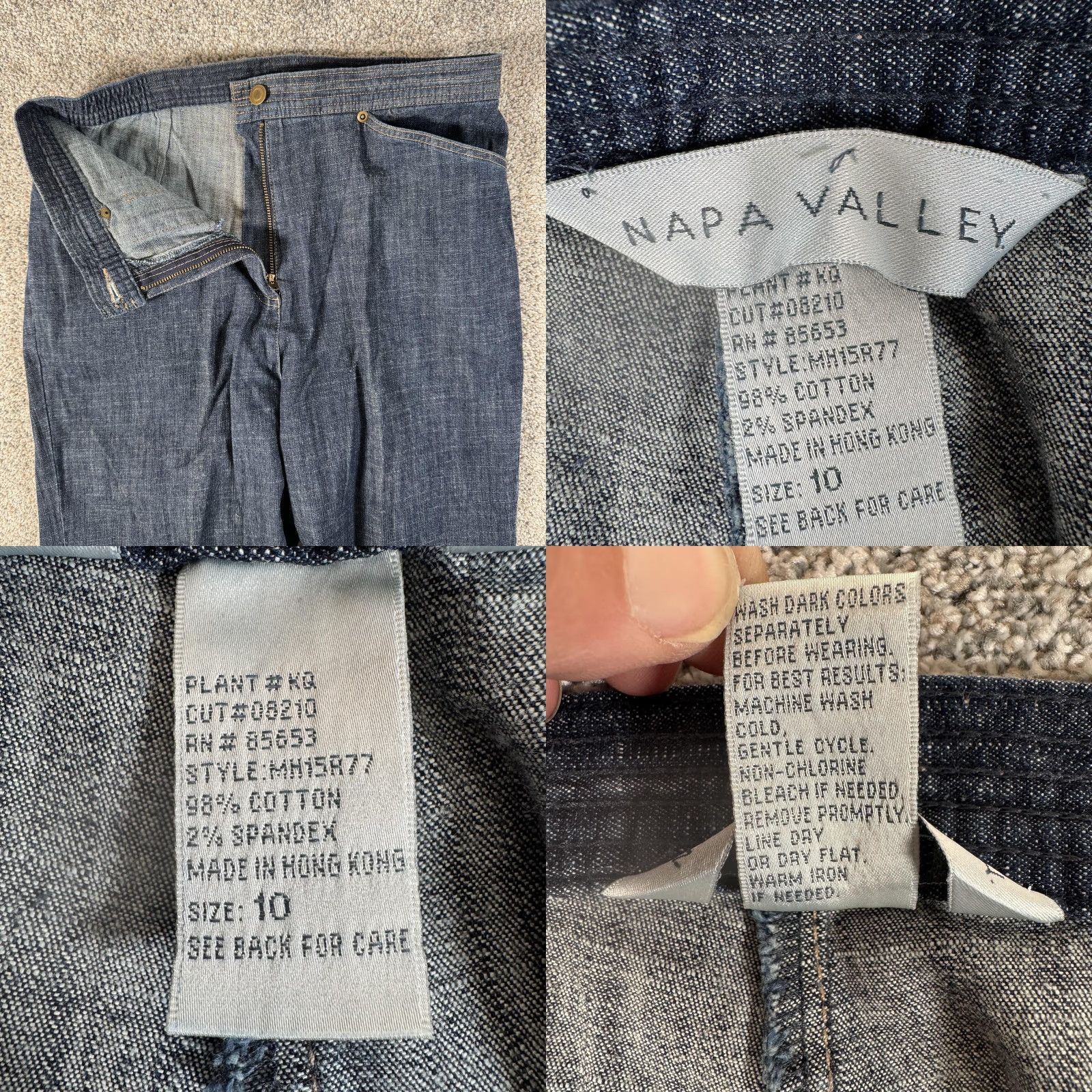 Vintage VINTAGE Napa Valley Jeans 10 High Rise Straight Leg Women’s Blue Denim Cotton Spandex 90s Coastal Grandmaccore Jeans Size 32" / US 10 / IT 46 - 8 Thumbnail