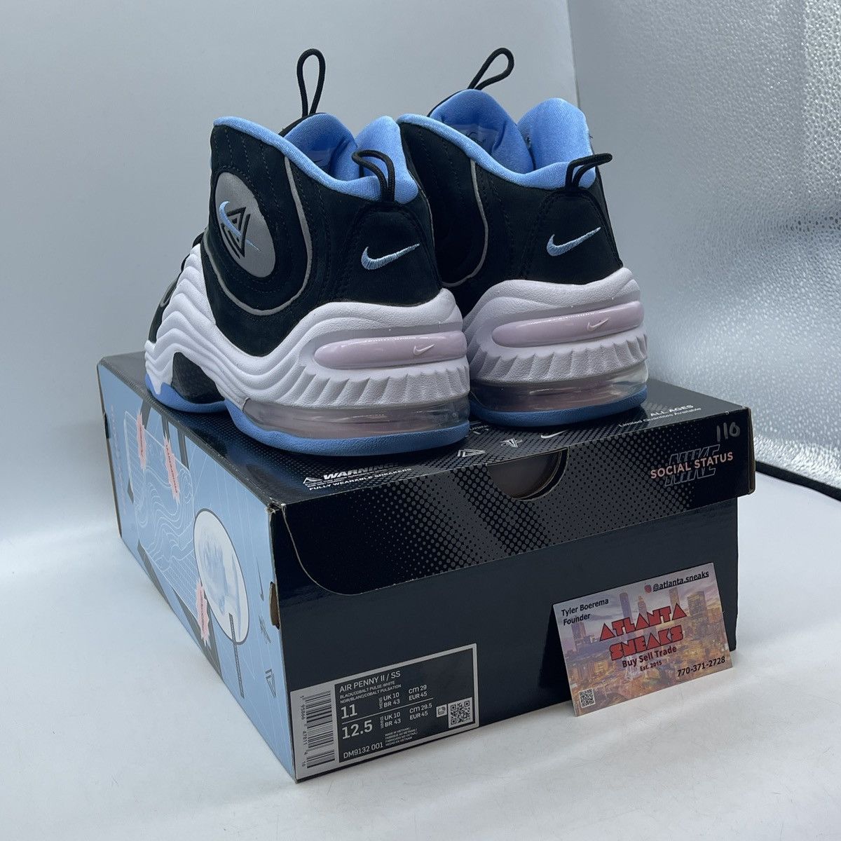 Nike Social status x air penny 2 playground black Size US 11 / EU 44 - 4 Thumbnail