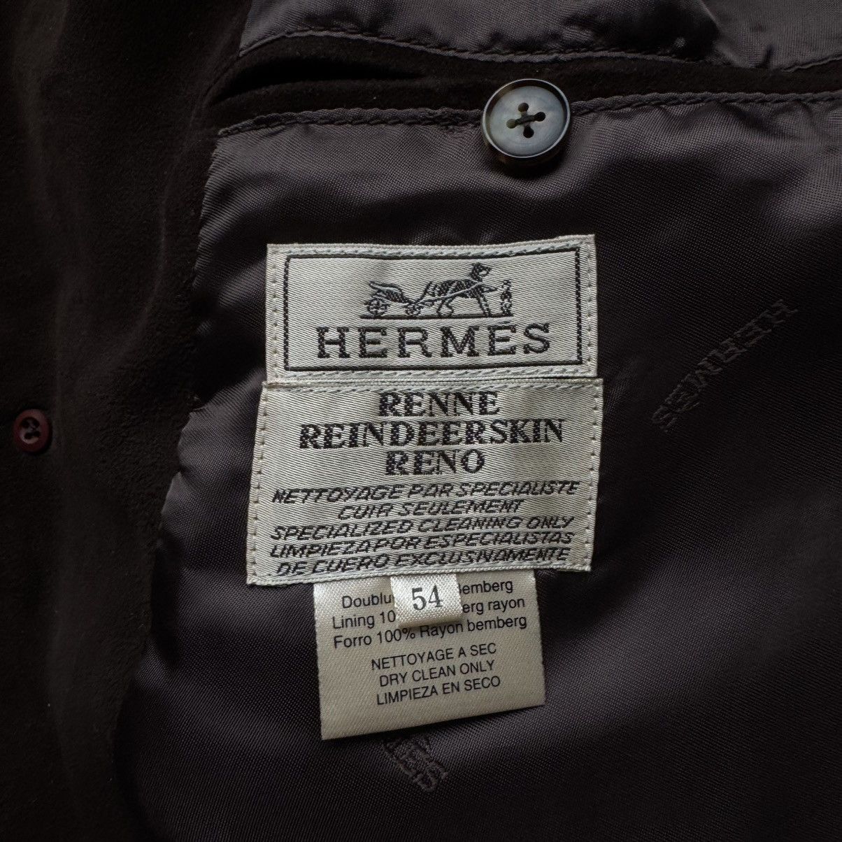 Hermes Hermes 2000's Brown Suede Deer Leather Short Coat Size US L / EU 52-54 / 3 - 11 Thumbnail