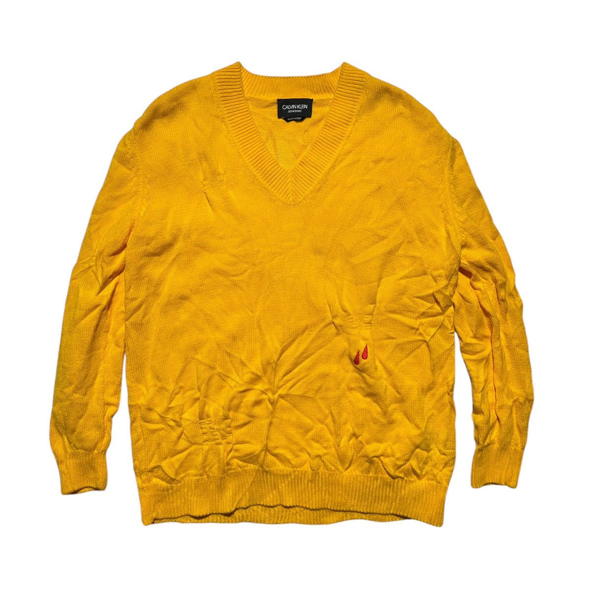 Calvin Klein 205W39NYC × Raf Simons $949 blood drop/tear sweater Size US M / EU 48-50 / 2 - 1 Thumbnail