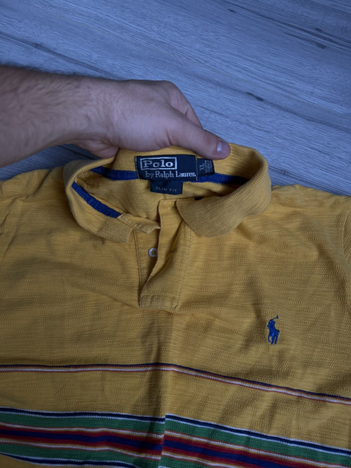 Polo Ralph Lauren × Vintage Vintage Polo Ralph Lauren 90’s Shirt striped polo Size US XL / EU 56 / 4 - 3 Thumbnail