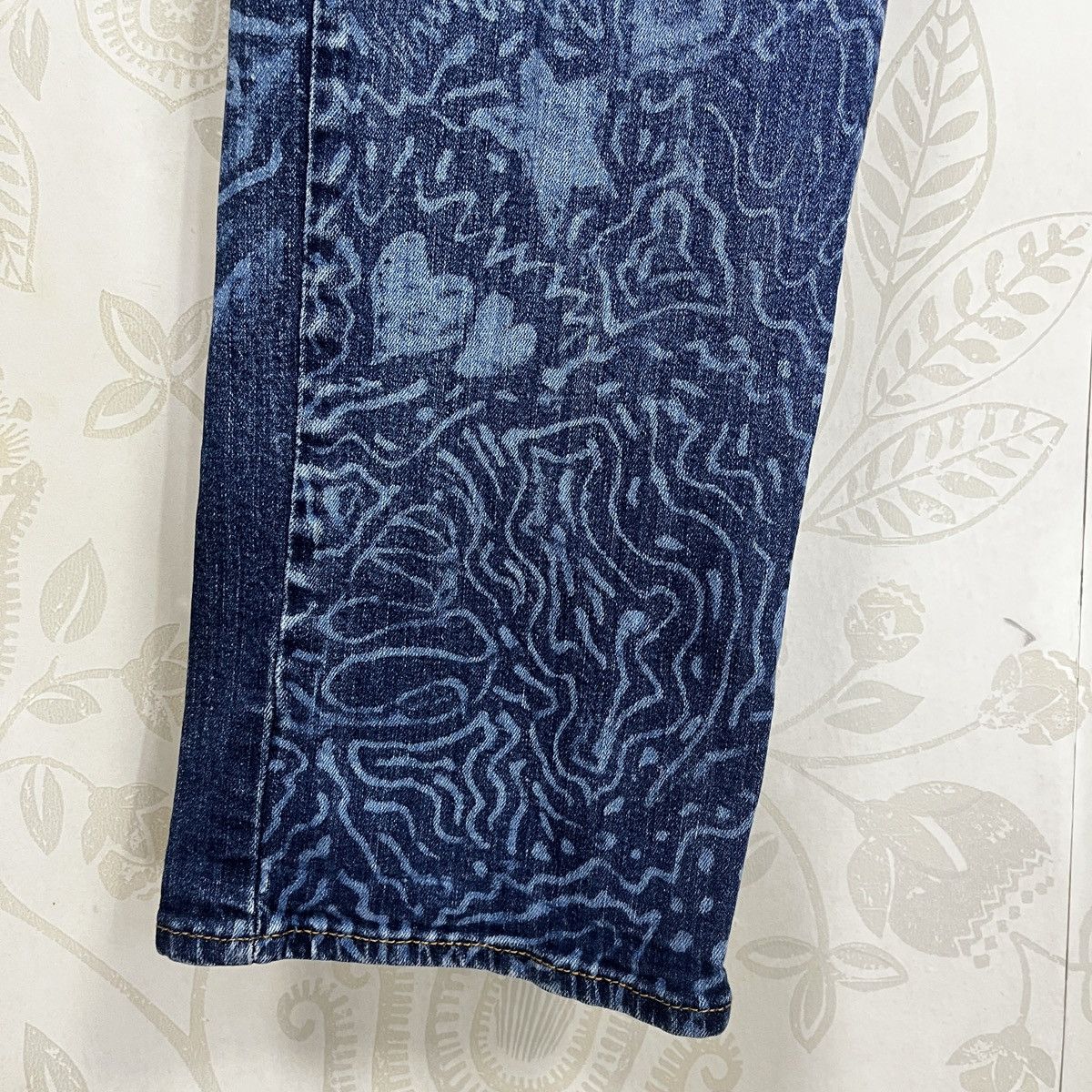 Levi's Levis 505 Straight Cut Distressed Waterless Denim Tears Art Size US 36 / EU 52 - 10 Thumbnail