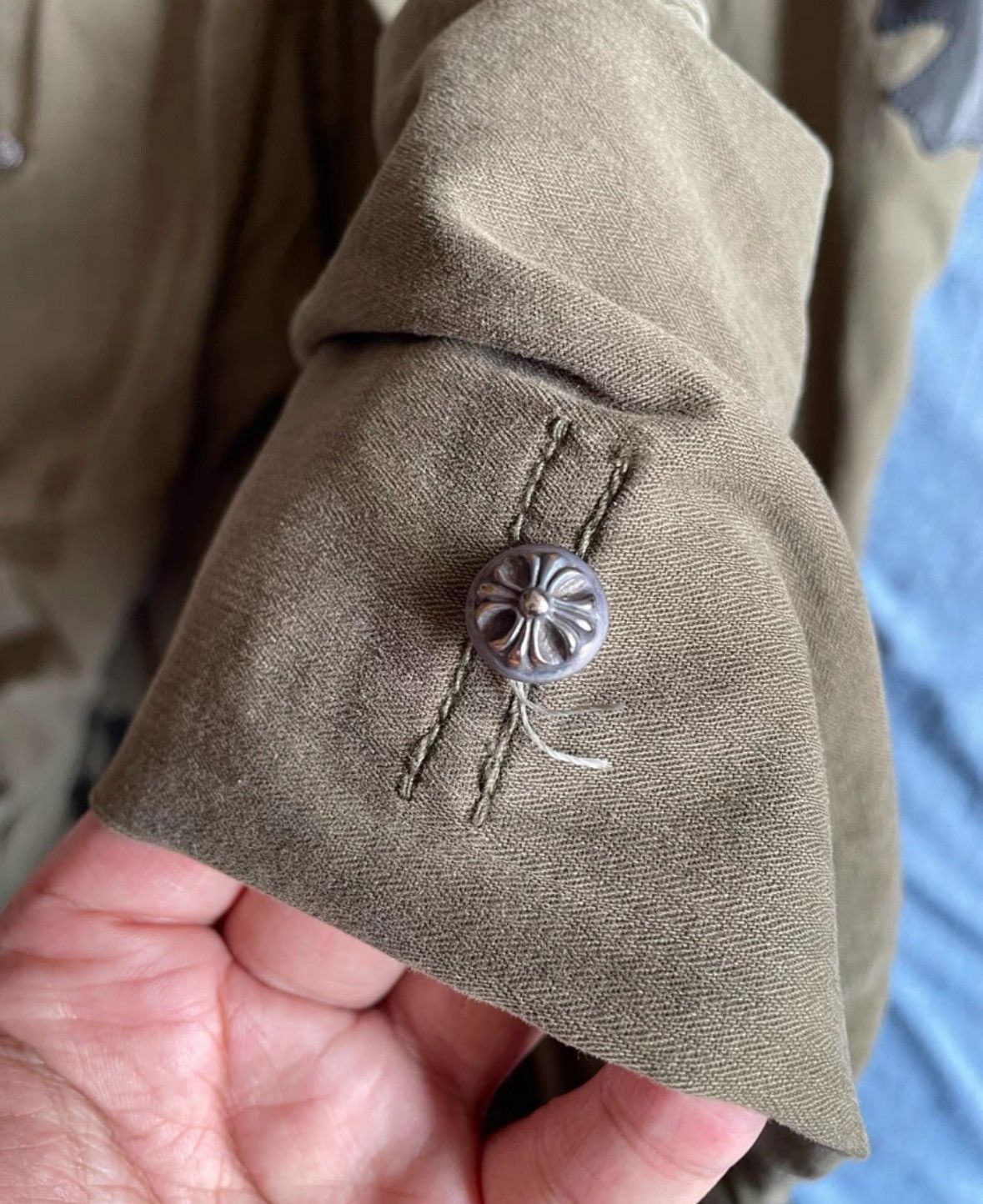 Chrome Hearts Leather cross patch mahal kita button up shirt jacket Size US S / EU 44-46 / 1 - 7 Thumbnail