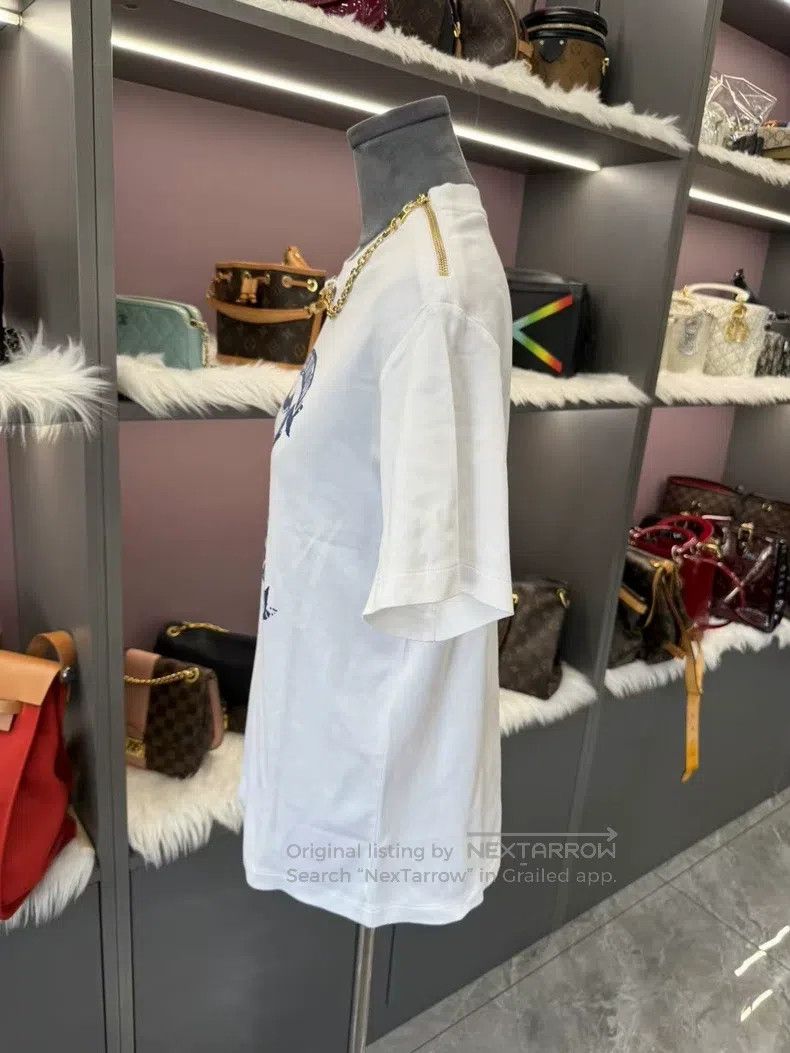 Louis Vuitton Louis Vuitton White Zip Badge Half Sleeve T-shirt Size L / US 10 / IT 46 - 5 Thumbnail