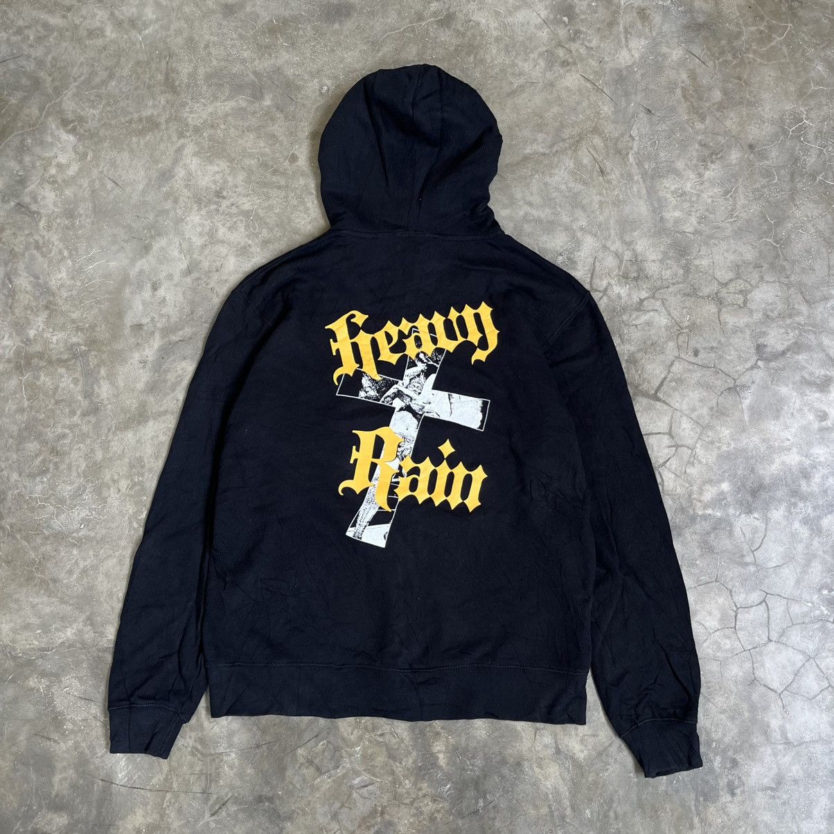 Hysteric Glamour 2000s KOS Vkei Style Heavy Rain Big Cross Zip Hoodie Size US L / EU 52-54 / 3 - 2 Thumbnail