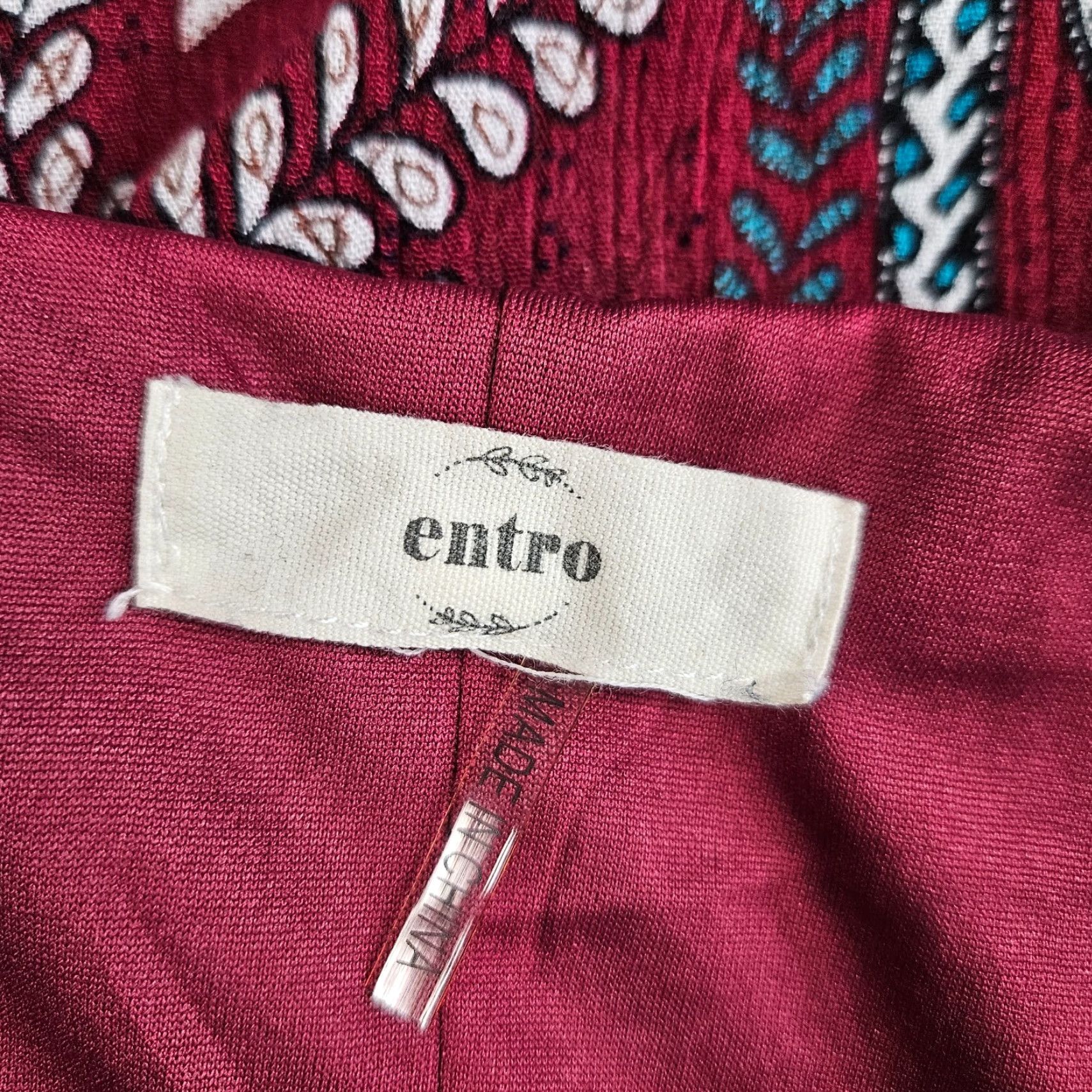 Vintage Entro Womens Mini Dress SZ Small Burgundy White Sleeveless Rayon Size S / US 4 / IT 40 - 6 Thumbnail