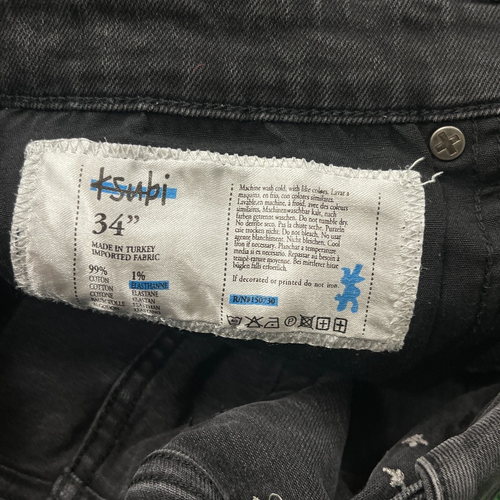 Ksubi Ksubi chitch boneyard black Distressed Skinny Jeans size 34 Size US 34 / EU 50 - 7 Thumbnail