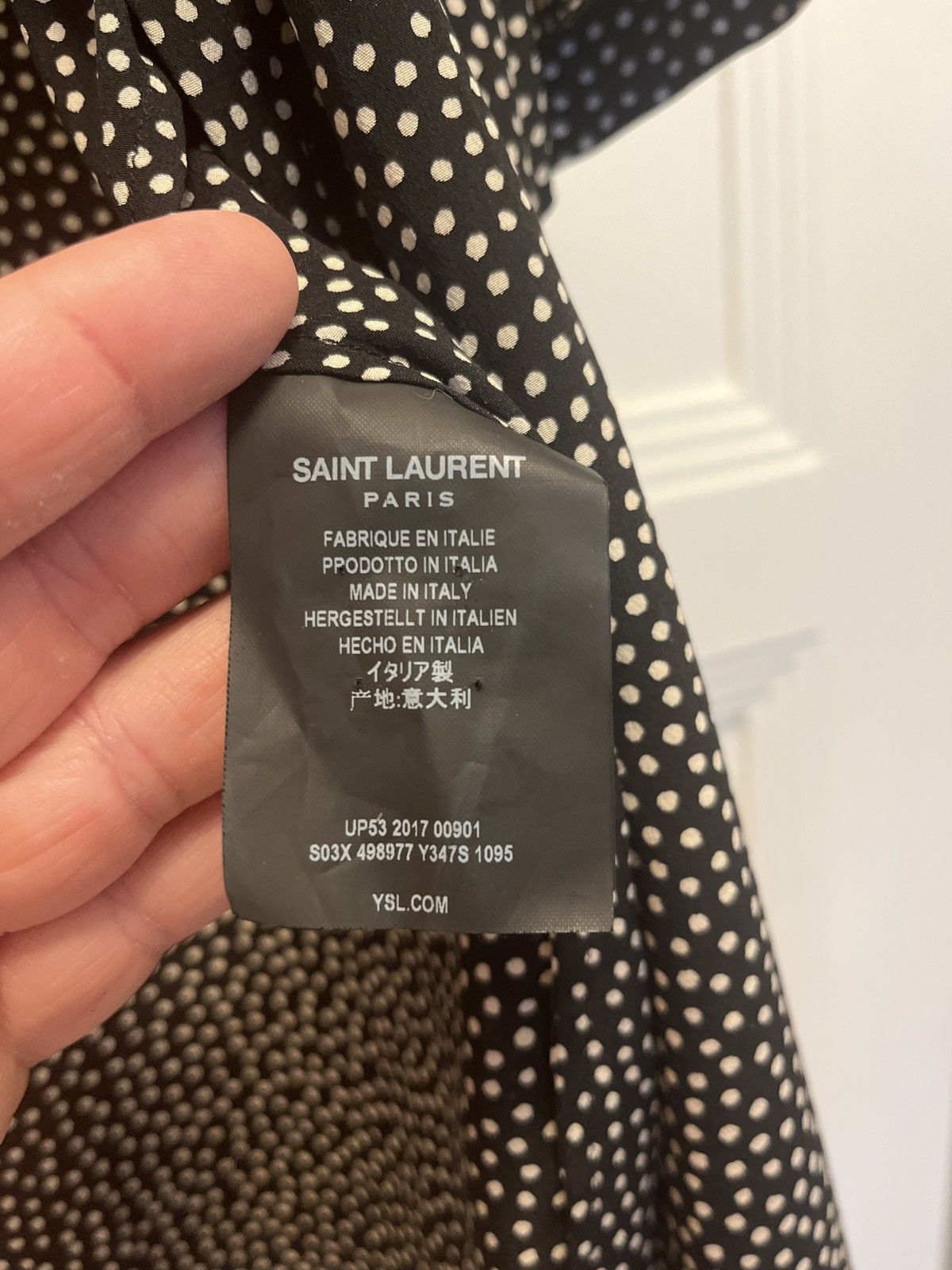 Saint Laurent Paris Saint Laurent silk shirt polkadot Size US L / EU 52-54 / 3 - 4 Thumbnail