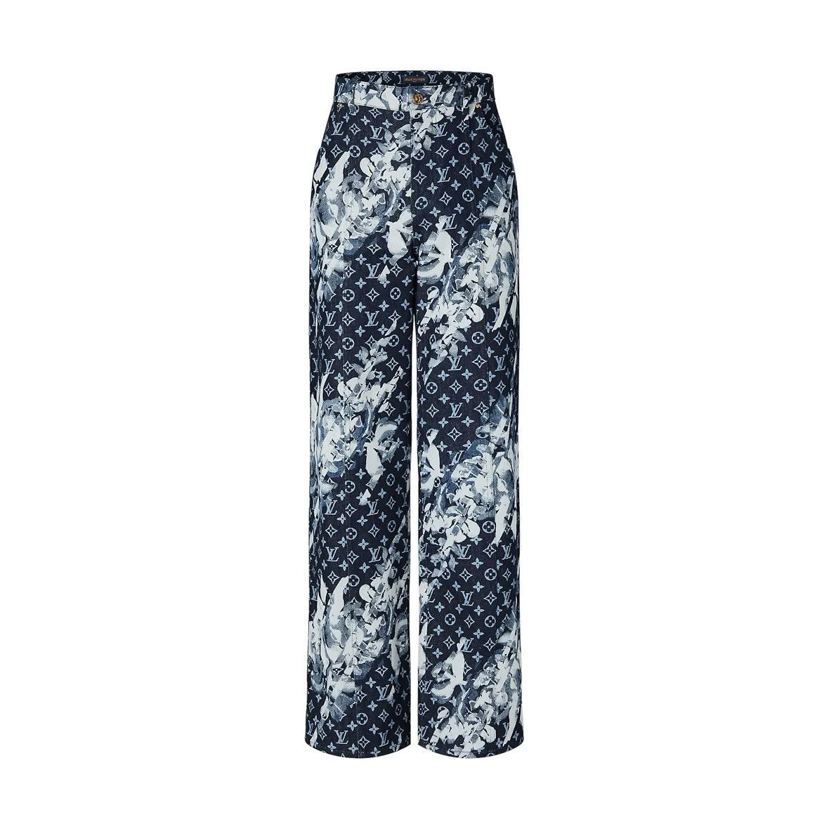 Louis Vuitton Louis Vuitton Monogram Flower Graphic Denim Jeans Size US 32 / EU 48 - 1 Thumbnail