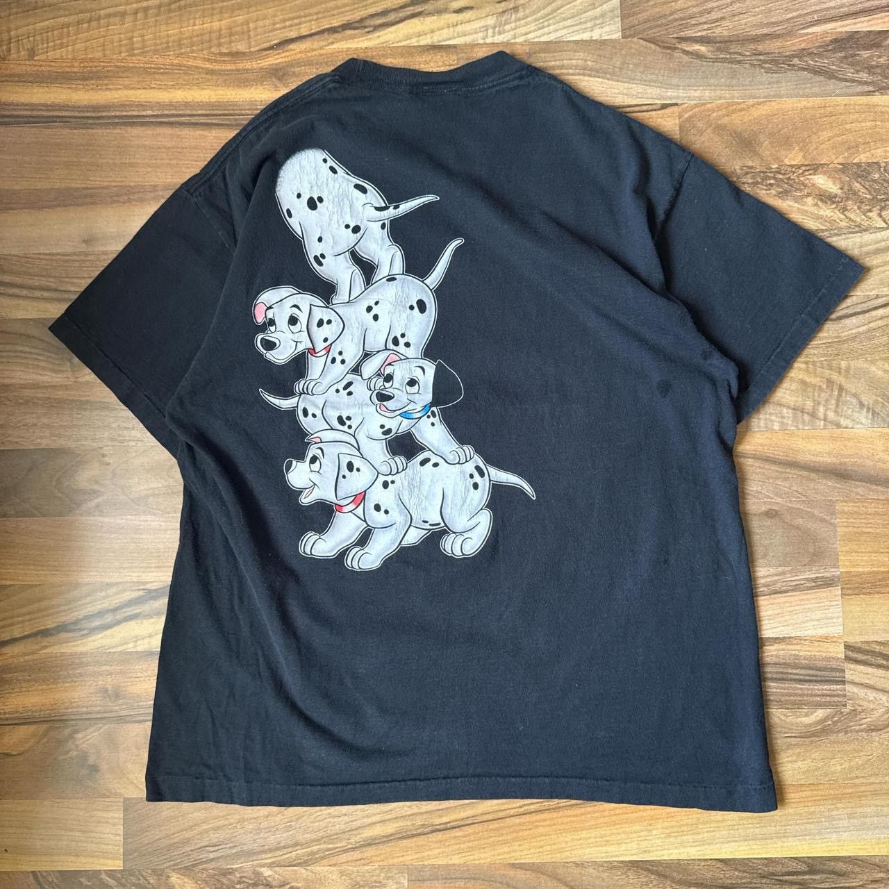 Disney Vtg 90s Disney 101 Dalmaitions Black Tee One Size Mens Large Size US L / EU 52-54 / 3 - 5 Thumbnail