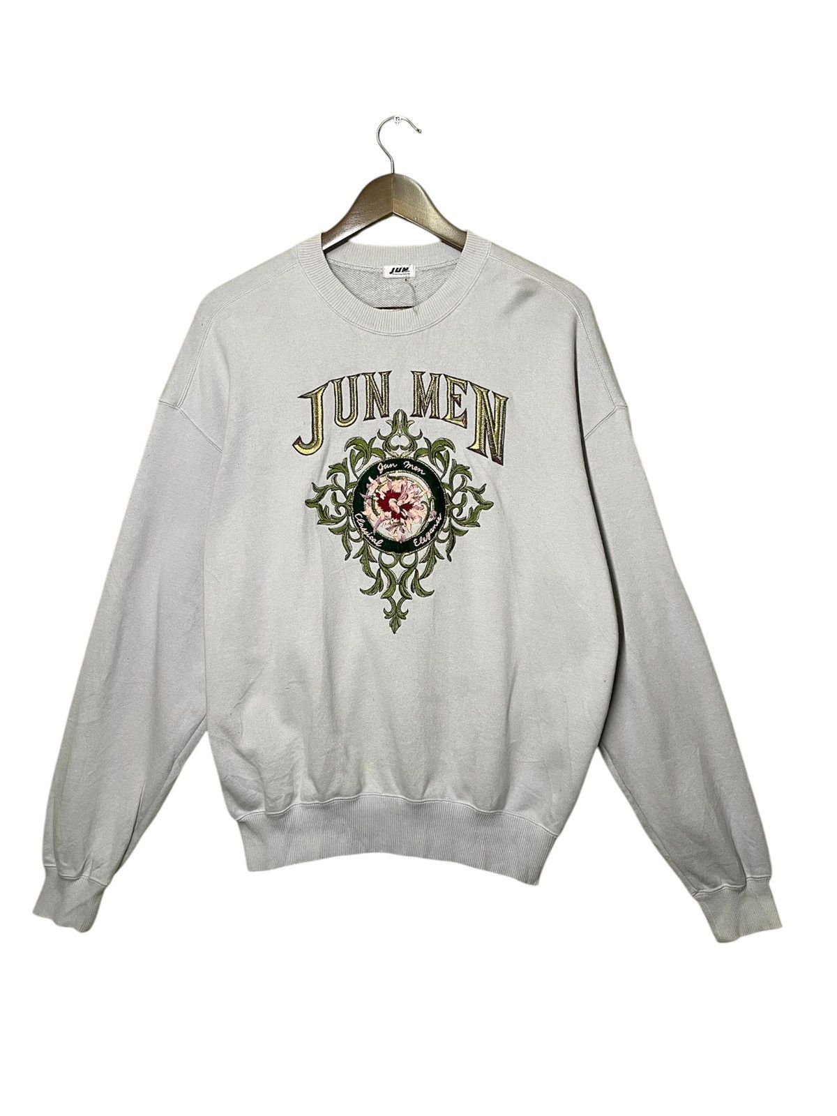 Japanese Brand 90s jun men embroidered big logo crewneck sweatshirt Size US L / EU 52-54 / 3 - 1 Thumbnail