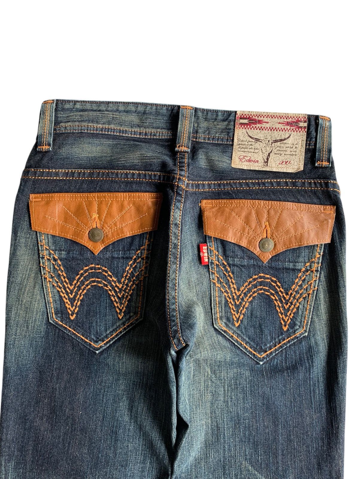 FLARE💥 EDWIN XV NAVAJO HIPPIES STYLE MUDMAX RUSTY DENIM🎌☠️