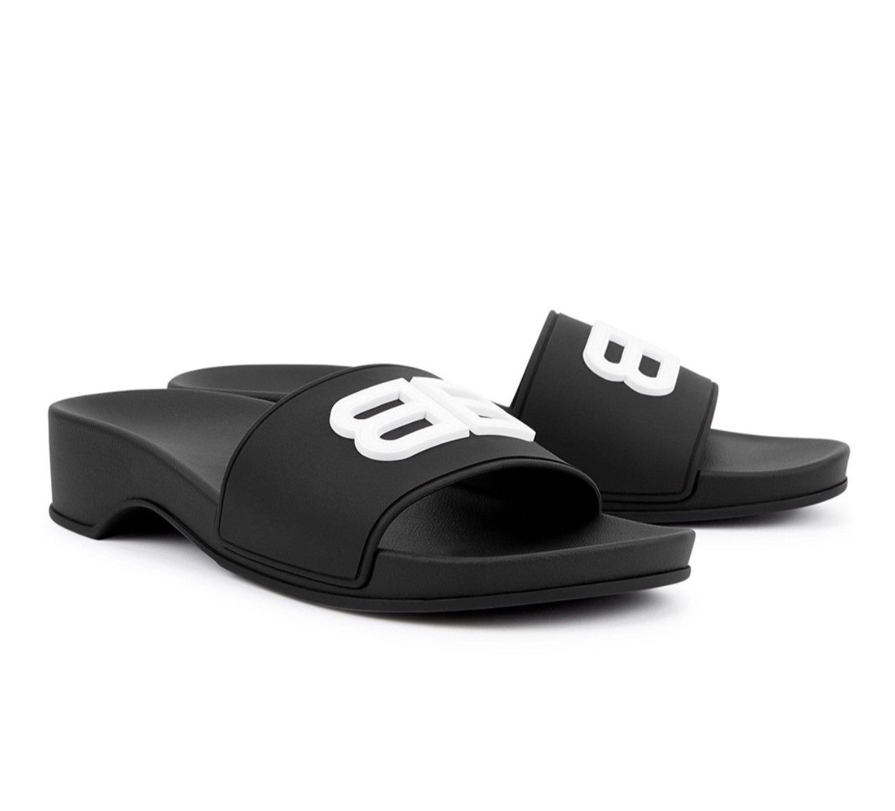 Balenciaga 🔥STEAL🔥Pool Rubber Slides with BB Logo Size US 8 / IT 38 - 4 Thumbnail