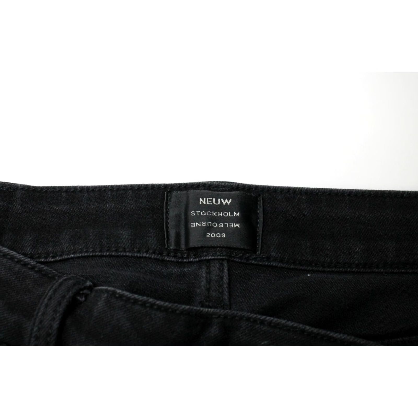 Vintage NEUW Iggy Skinny Jeans Men's W33/L30 Stretch Button Fly Black Jeans Size US 33 - 6 Thumbnail