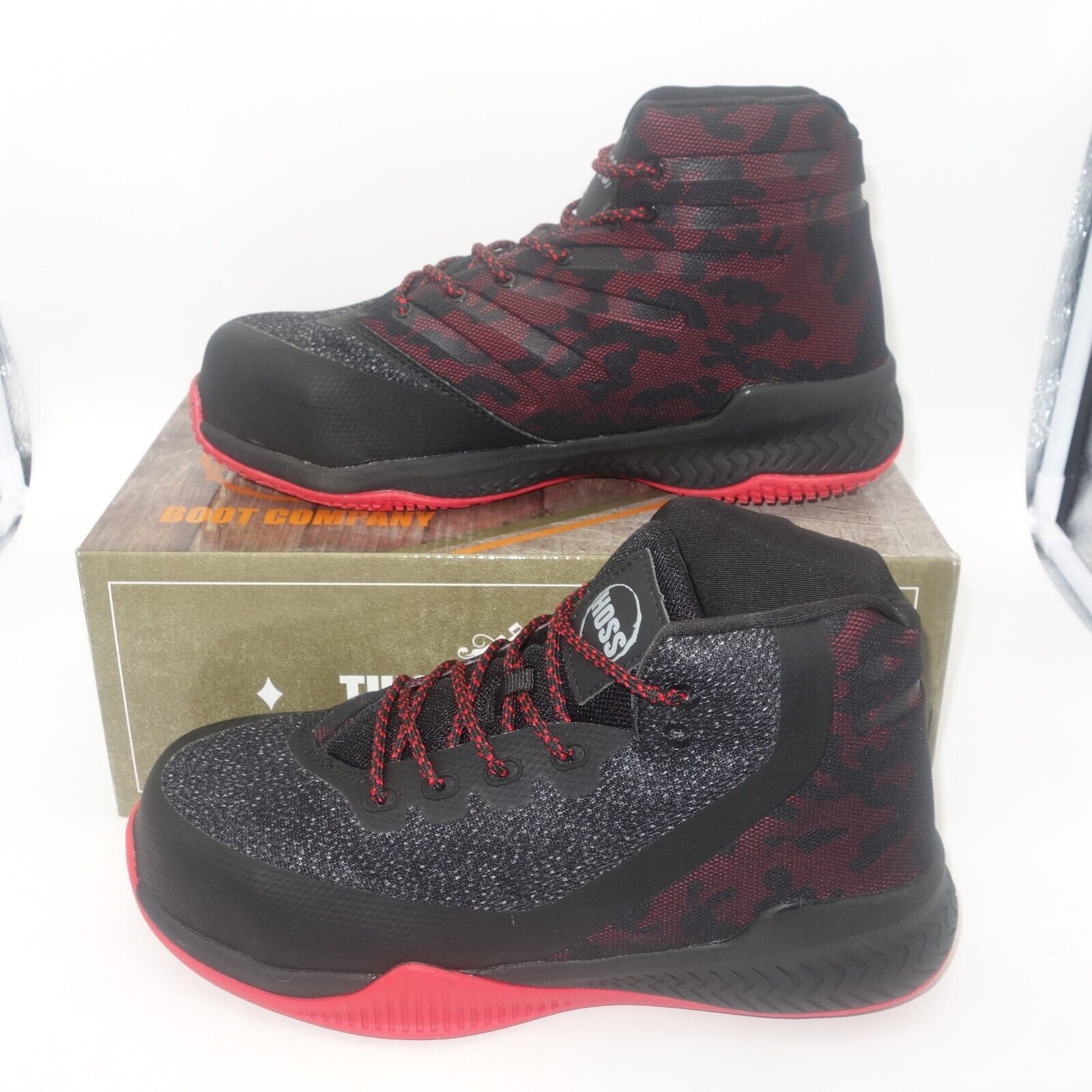 Other NEW Hoss Boots Rim Fly Black Red High Top Composite Toe Size US 11 / EU 44 - 2 Thumbnail