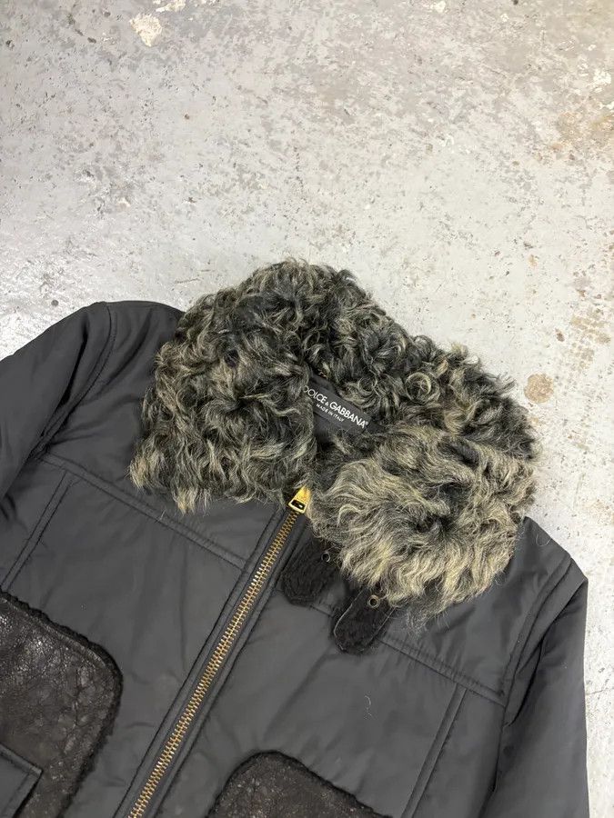 Dolce & Gabbana FW2009 Dolce & Gabbana Hybrid Nylon Shearling Grey Jacket Size S / US 4 / IT 40 - 4 Thumbnail