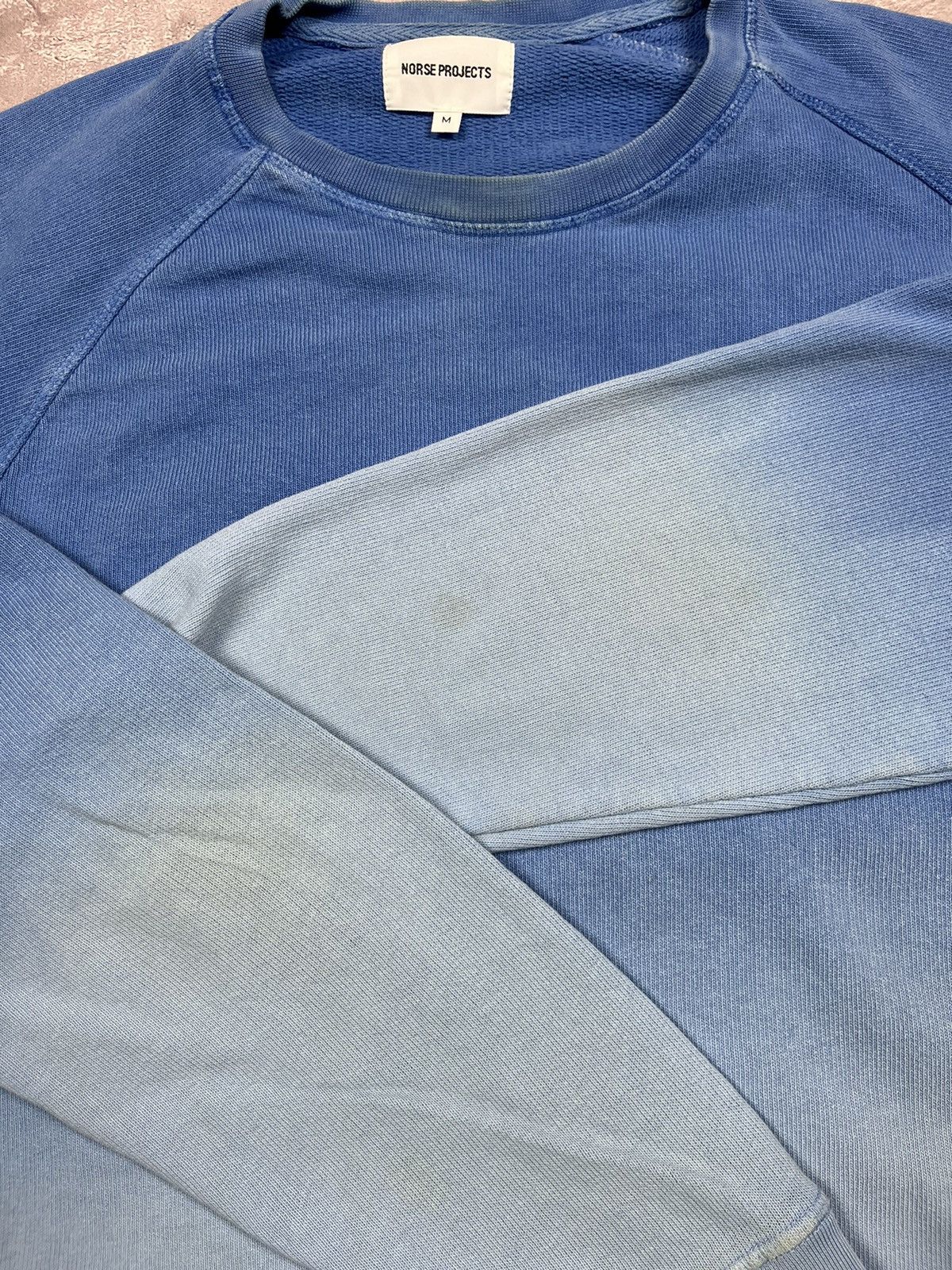 Norse Projects Mens Norse Project Vorm Brushed Indigo Crewneck Sweatshirt Size US M / EU 48-50 / 2 - 10 Thumbnail