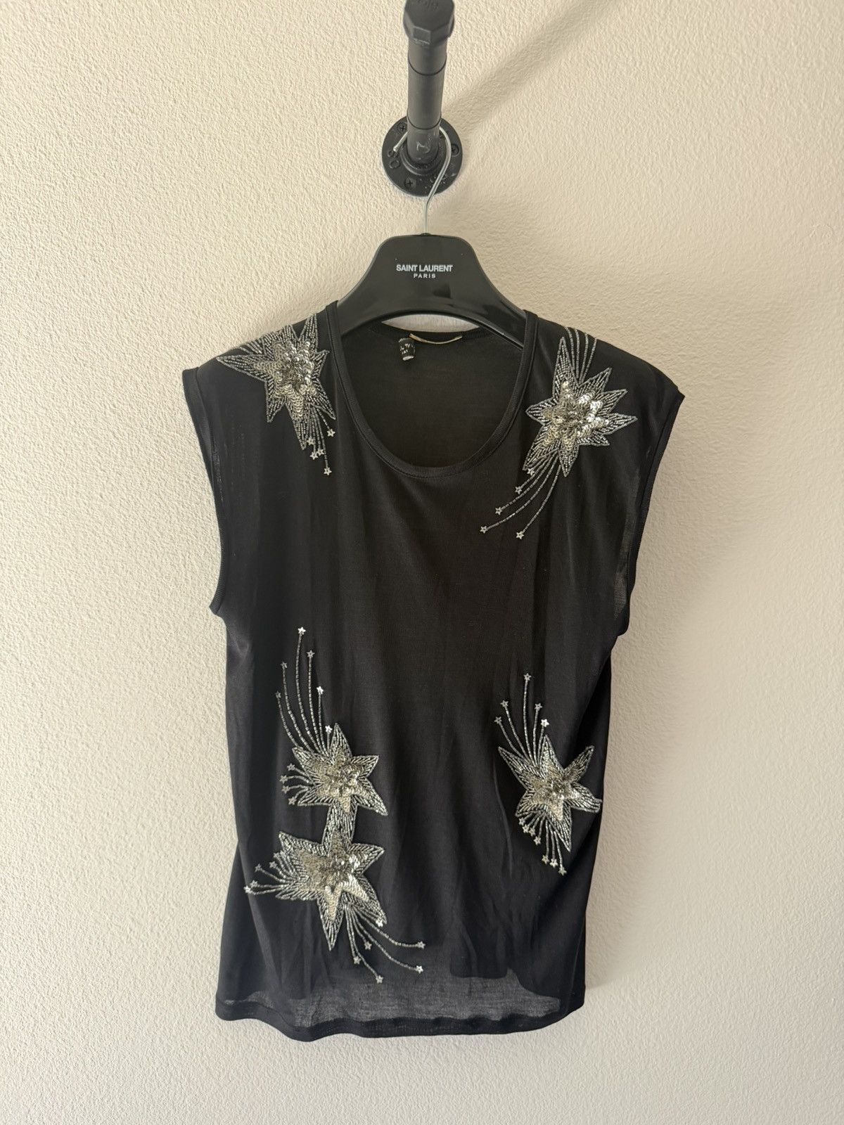 Saint Laurent Paris SS15 Starburst Silk Tank S Size US S / EU 44-46 / 1 - 1 Thumbnail