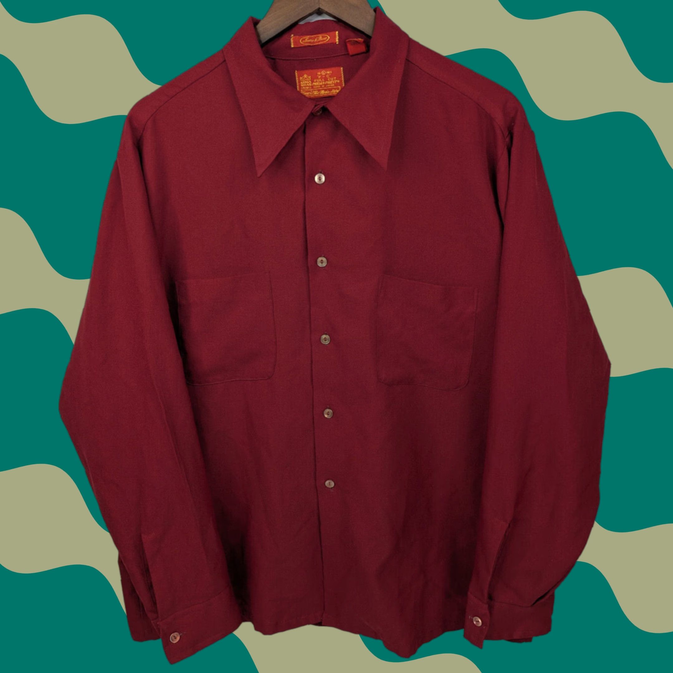 Sears VINTAGE Sears The Mens Store Shirt L Red Plaid Button-Up 70s Kings Road Japan Mens Size US L / EU 52-54 / 3 - 1 Thumbnail