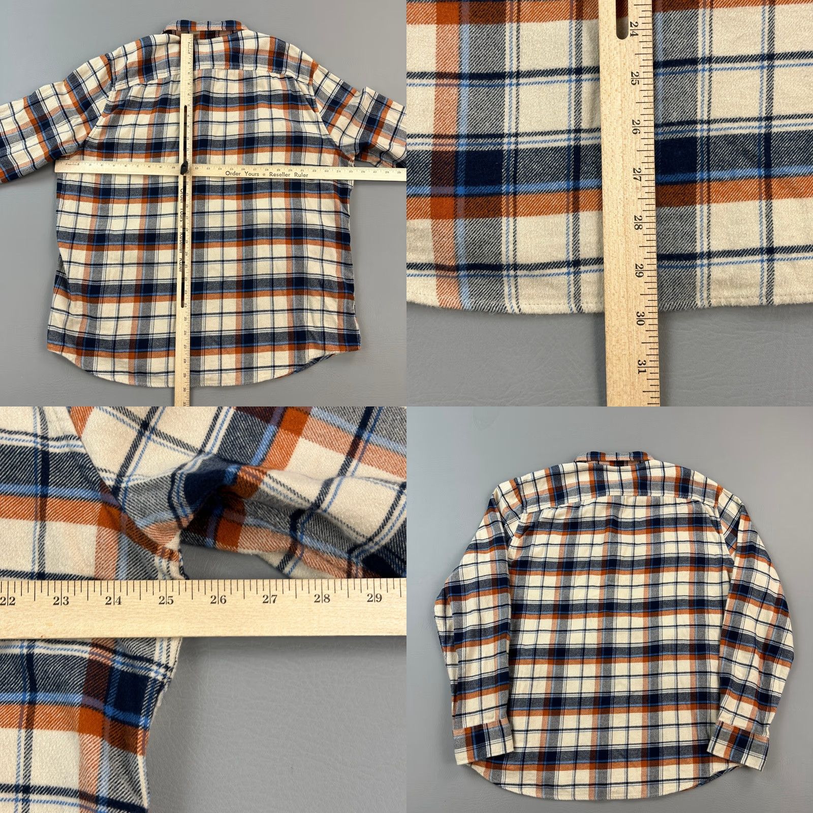 American Eagle Outfitters American Eagle Shirt Mens XL Cream Plaid Flannel Super Soft Button Up Classic Size US XL / EU 56 / 4 - 8 Thumbnail