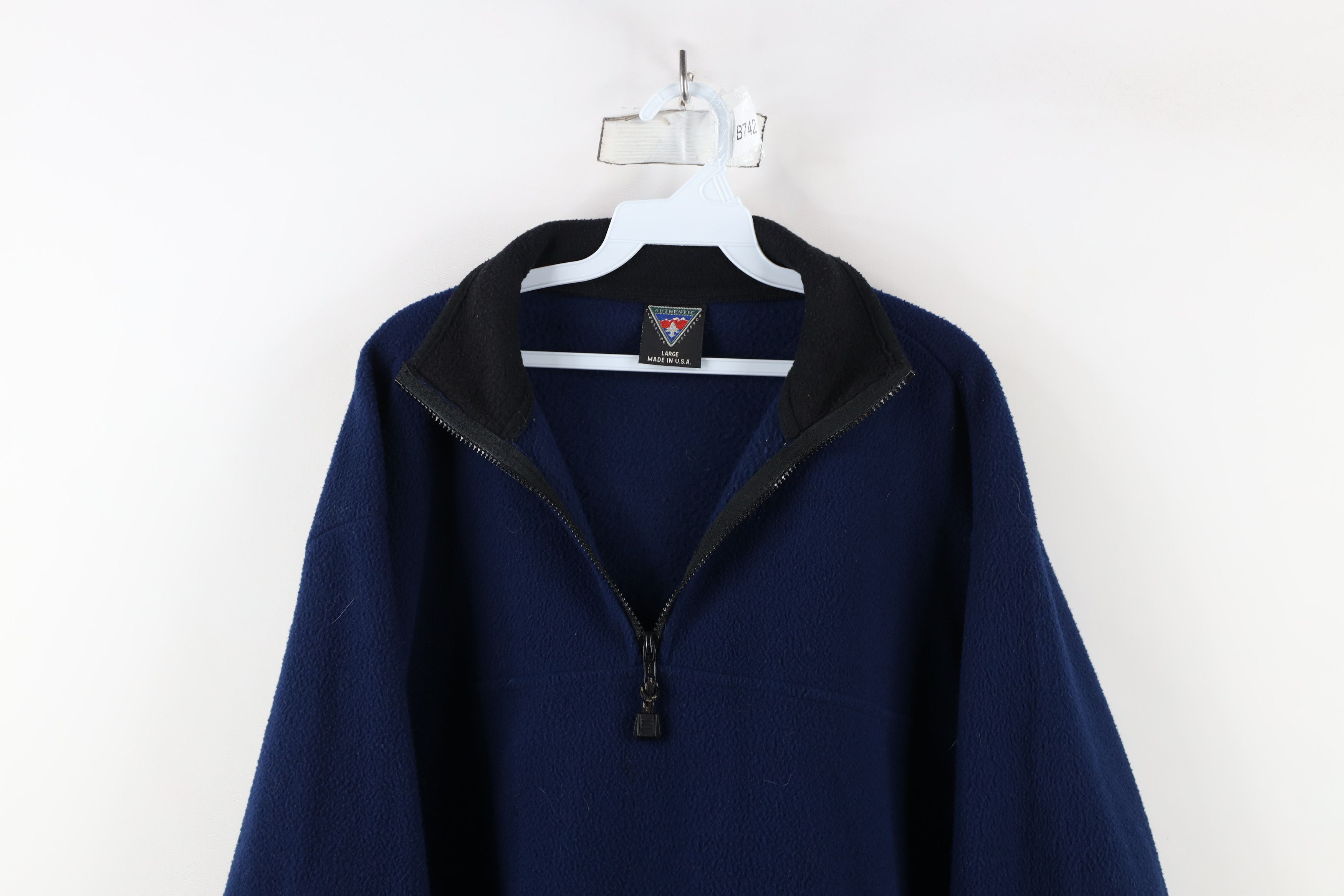Vintage Vintage 90s Master Card Credit Card Half Zip Fleece Sweater Size US L / EU 52-54 / 3 - 2 Thumbnail