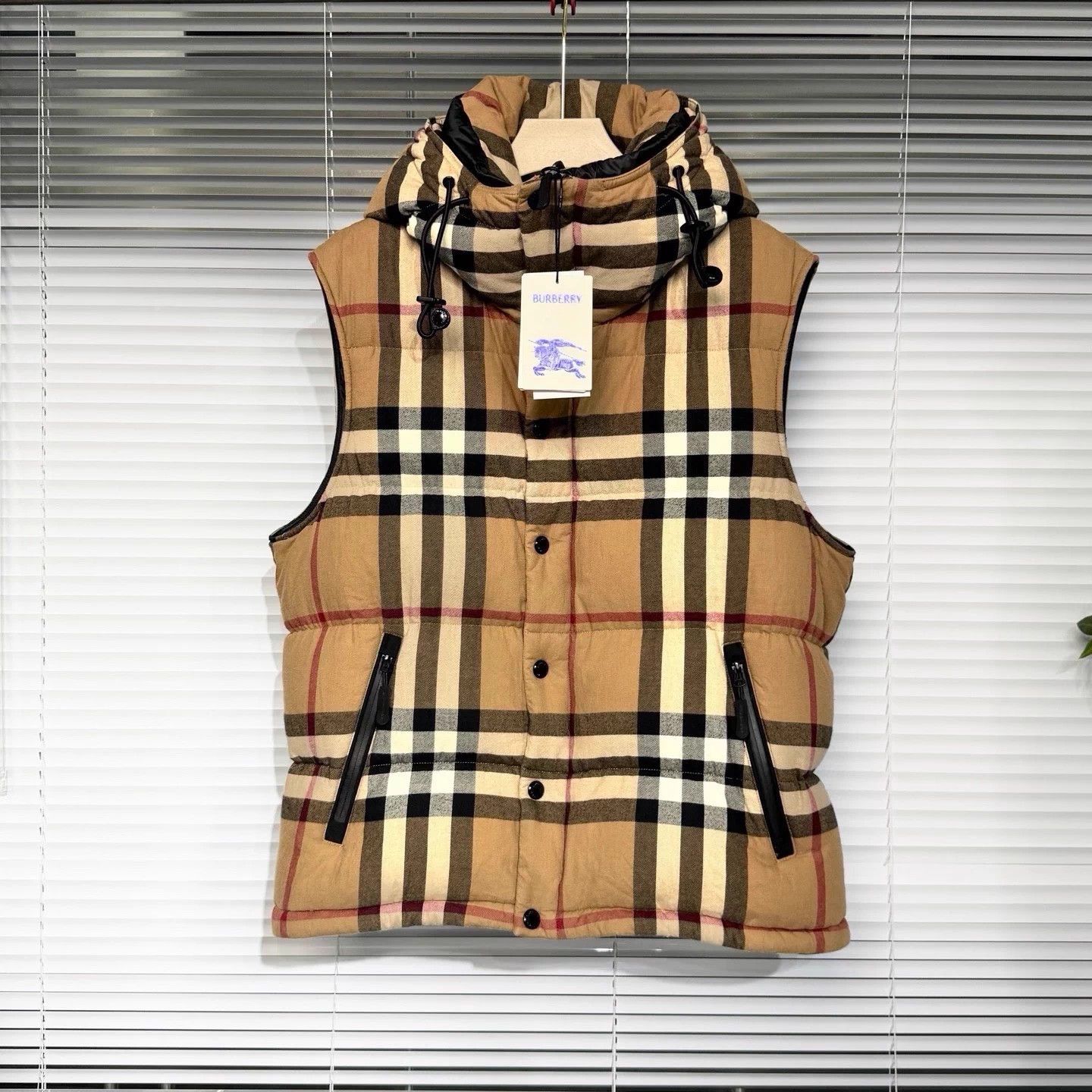 Burberry BURBERRY Check Removable Sleeves Down Vest XS Birch Brown Size US XS / EU 42 / 0 - 3 Thumbnail