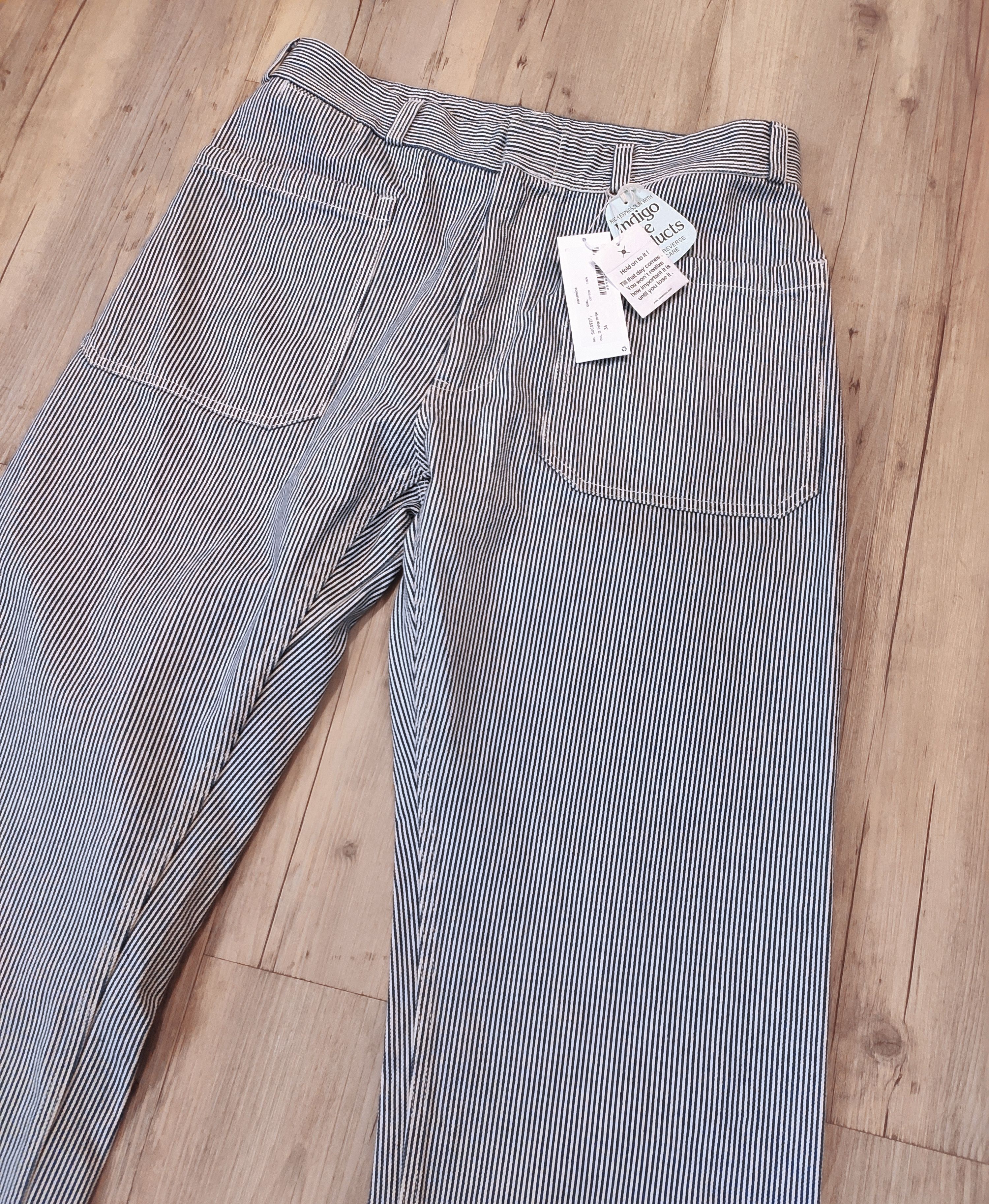 Nanamica Indigo stripe pants.Like Visvim or Engineered Garments Size US 34 / EU 50 - 3 Thumbnail