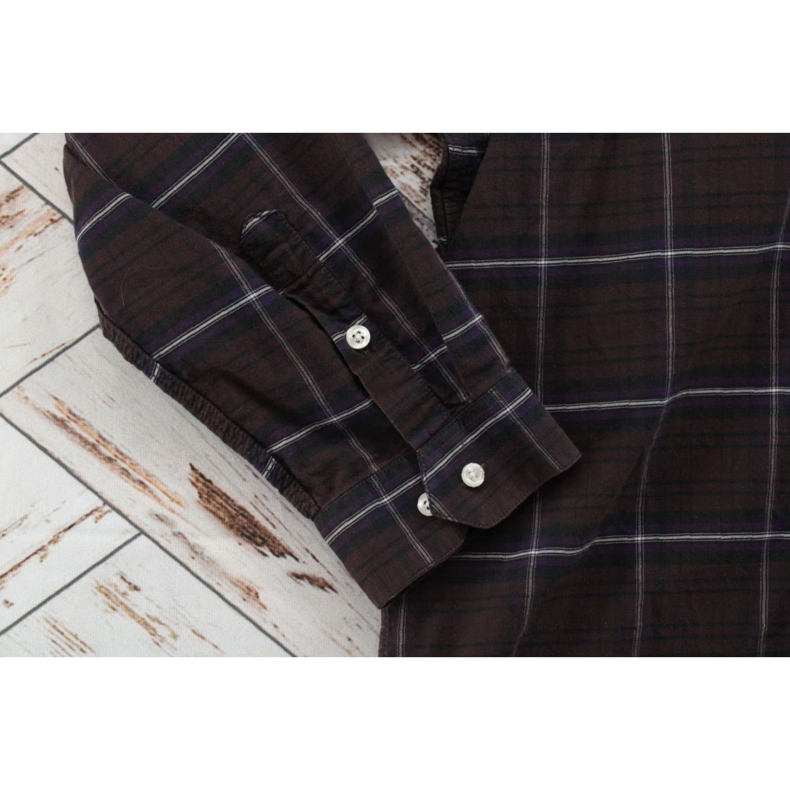 Vintage VINTAGE Panhandle Slim Rough Stock Shirt Mens 3XL Plaid Long Sleeve Western Brown Purple Block Button-Up Mens 3XL Brown Purple Plaid Western Shirt Size US XXL / EU 58 / 5 - 5 Thumbnail