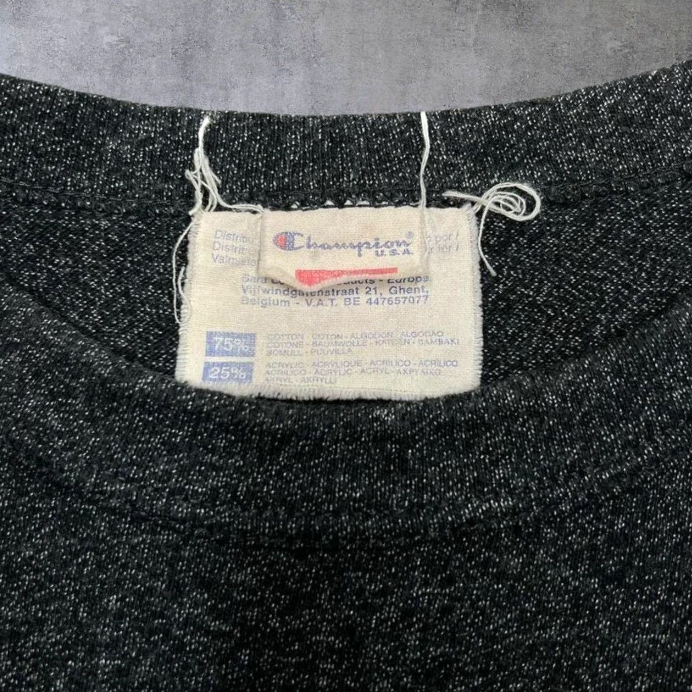 Champion VINTAGE Champion Logo Spellout Graphic Grey T-Shirt Large Mens 90s Shirt Short Sleeve Regular Cotton Size US L / EU 52-54 / 3 - 2 Thumbnail
