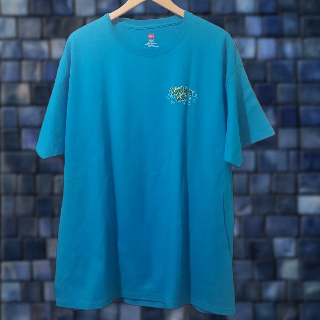 Hanes Tagless Womens Short Sleeve Graphic Tee Blue XL Cotton Southern Girl Shirt Ladies XL Blue Graphic Tee (Size 40)
