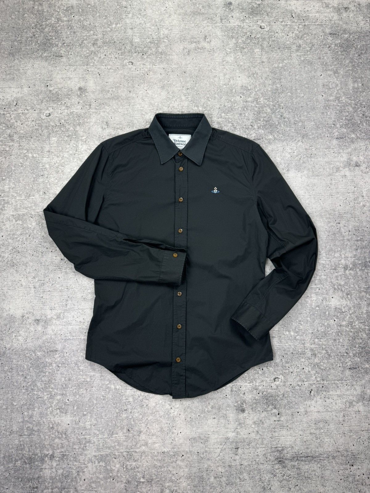 Vivienne Westwood Man Classic Black Button Shirt Logo Size M