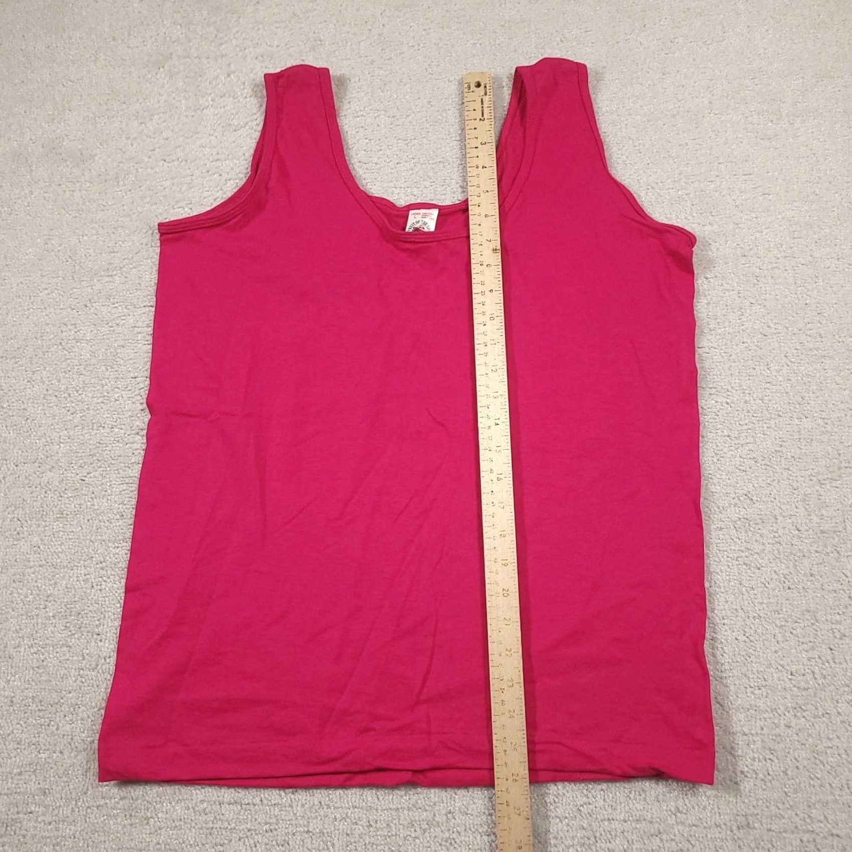 Fruit Of The Loom VINTAGE Fruit Of The Loom Tank Top L 100% Cotton Fuchsia Pink Womens 90s USA Tank Top 80s Theme Size L / US 10 / IT 46 - 5 Thumbnail