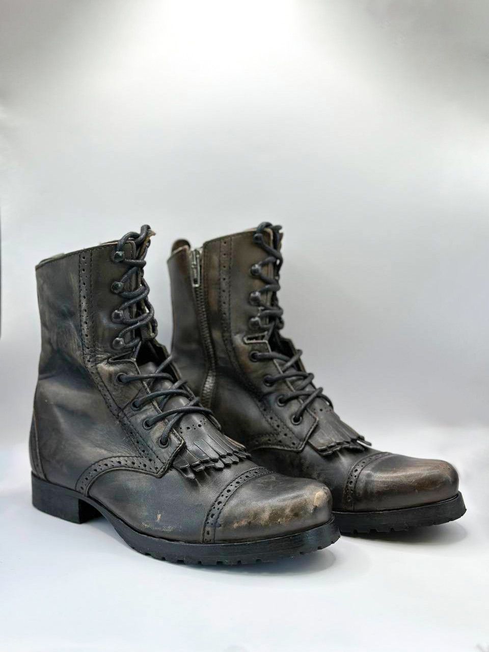 Allsaints AllSaints Leather Military Brogue Boots Lampo Combat Size US 7.5 / IT 37.5 - 1 Thumbnail