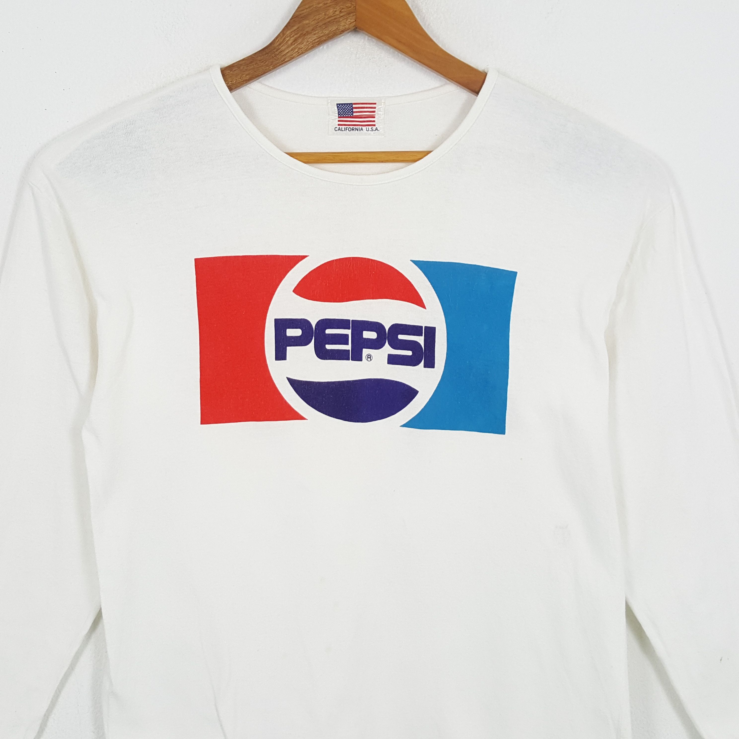 Pepsi × Vintage Vintage PEPSI Drinking Brand Long Sleeve T-Shirts Size US M / EU 48-50 / 2 - 2 Thumbnail