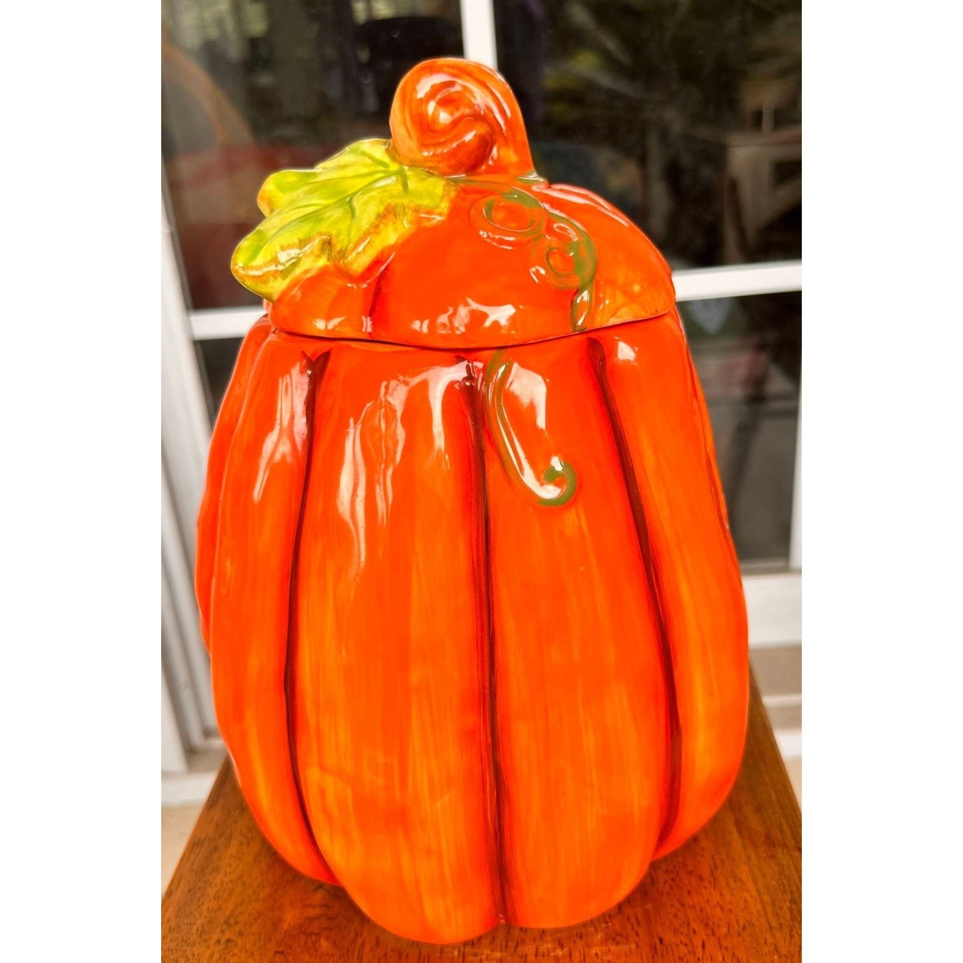 Handmade × Vintage Vintage Halloween Anthropomorphic Pumpkin Cookie Jar Ceramic Size ONE SIZE - 3 Thumbnail