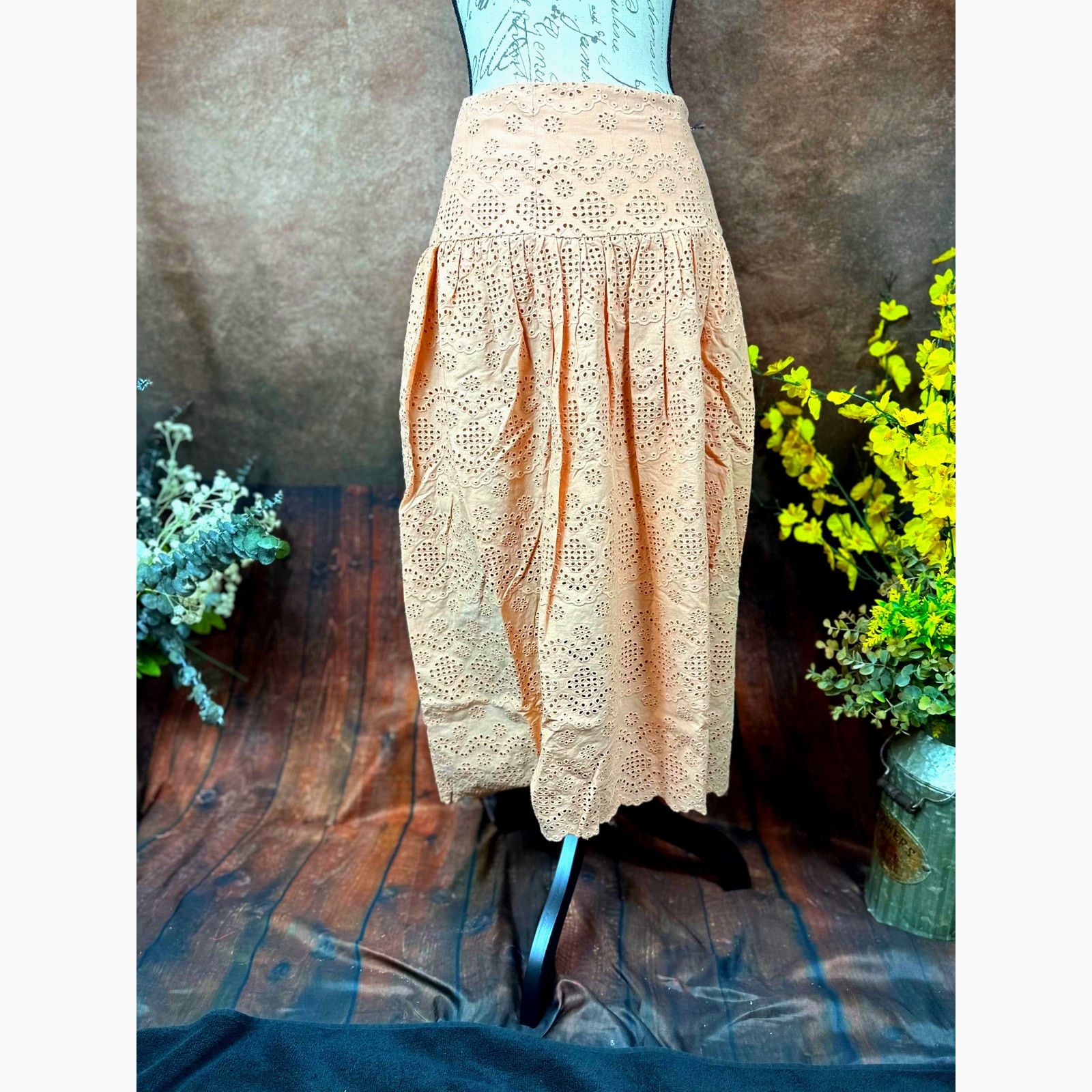 Other St Roche Winona Organic Cotton Peasant Skirt Midi Tan 4 Size 27" / US 4 / IT 40 - 11 Thumbnail