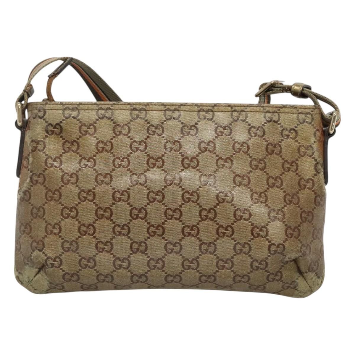Gucci GUCCI GG Crystal Shoulder Bag Brown Gold Size ONE SIZE - 3 Thumbnail