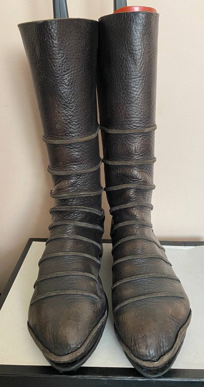 Trippen Trippen Skylla Y2K Leather Mid-Calf Zip Ruffle Rubber Sole Size US 8 / IT 38 - 3 Thumbnail