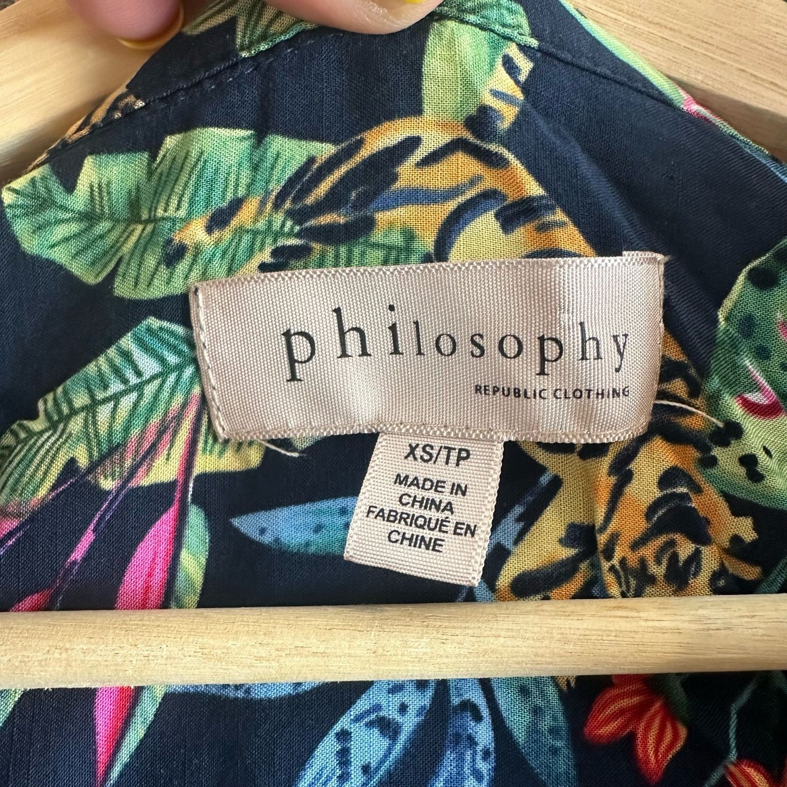 Other Philosophy Tropical Tiger Crop Shirt Top Fray Edge XS Size XS / US 0-2 / IT 36-38 - 8 Thumbnail