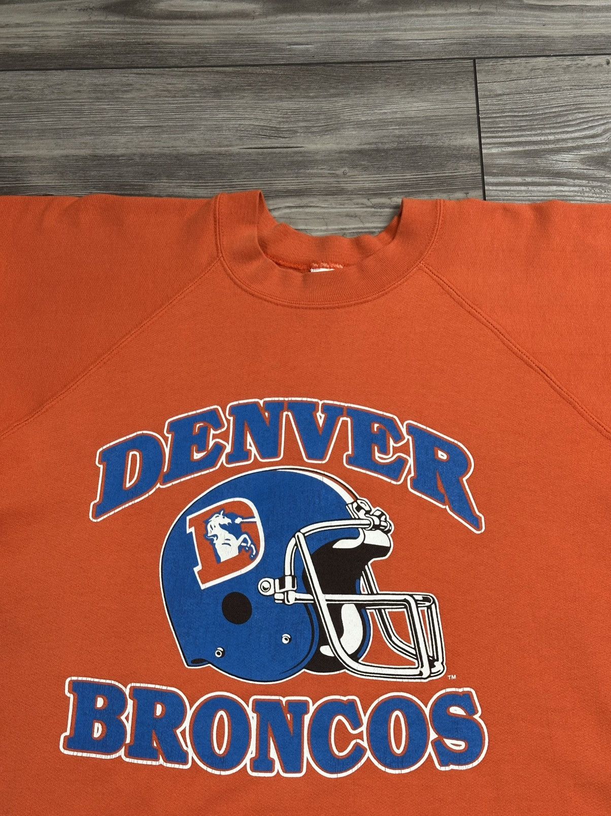 NFL Vintage 80’s Denver Broncos Trench Crewneck Size US L / EU 52-54 / 3 - 3 Thumbnail