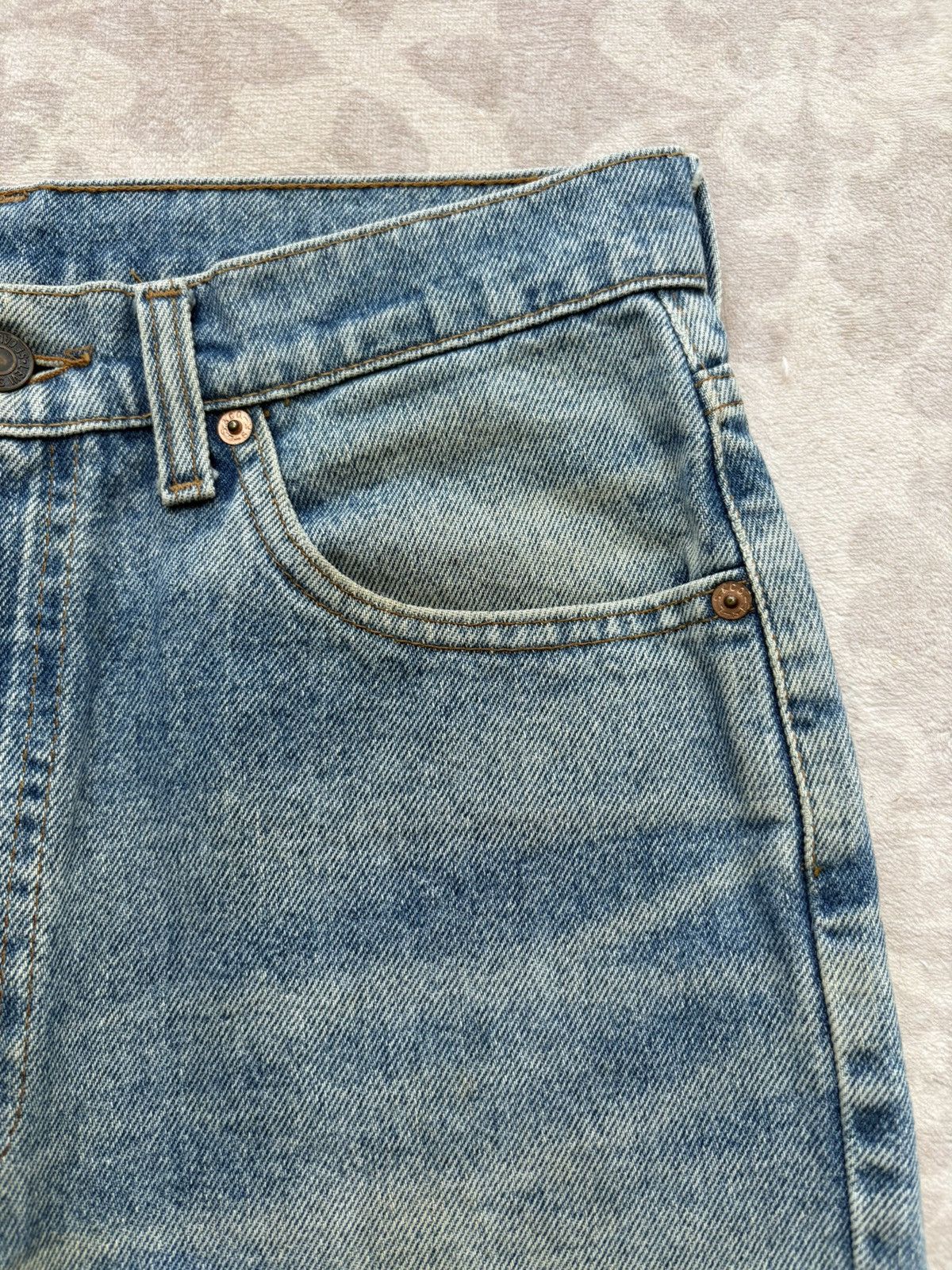 Levi's Vintage Clothing 90’s Levi's 510 Stone Washed/Light Indigo Denim Jeans Size US 32 / EU 48 - 8 Thumbnail