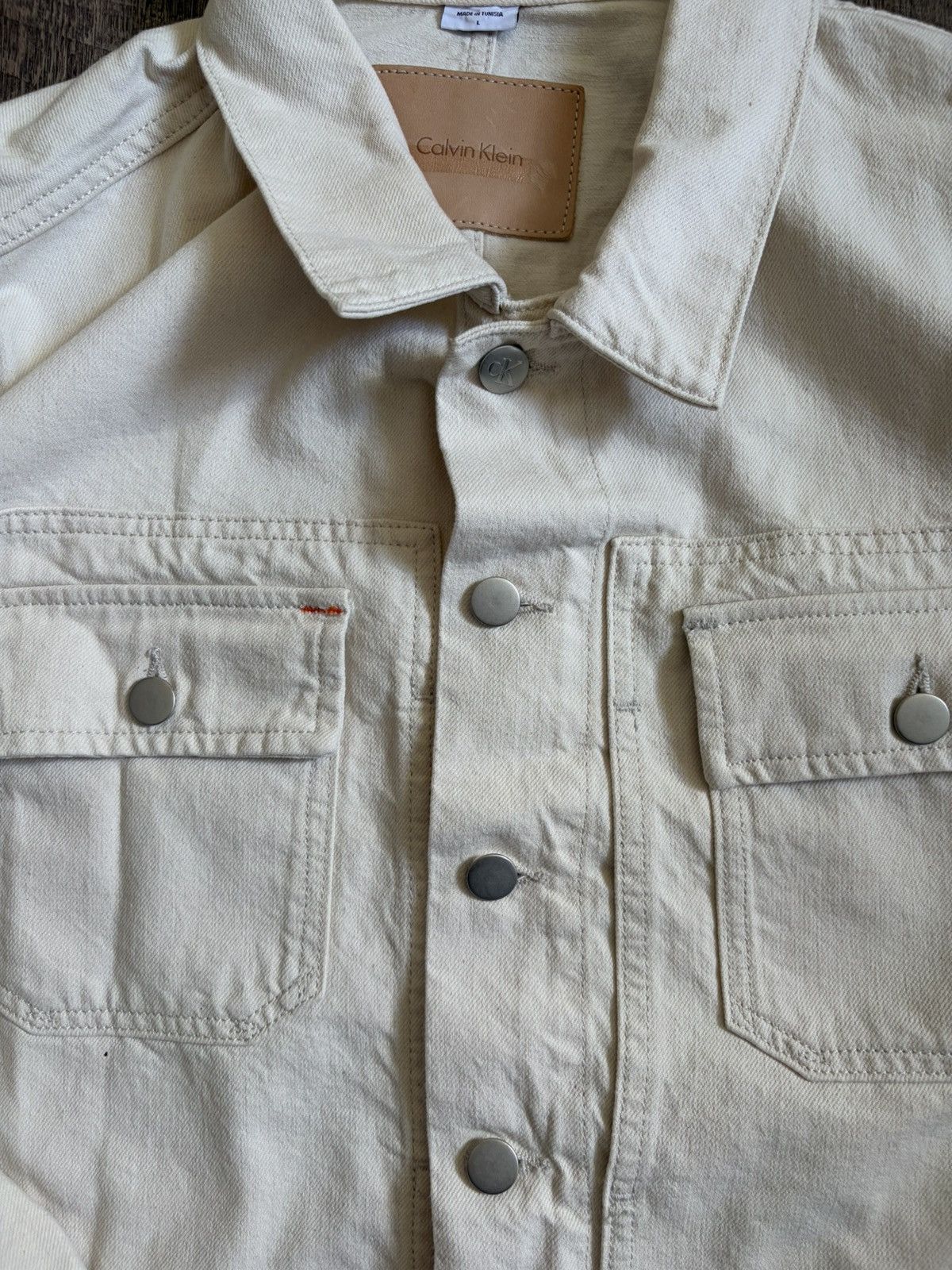 Calvin Klein × Heron Preston Calvin Klein Heron Preston White Denim Jacket Size US L / EU 52-54 / 3 - 2 Thumbnail