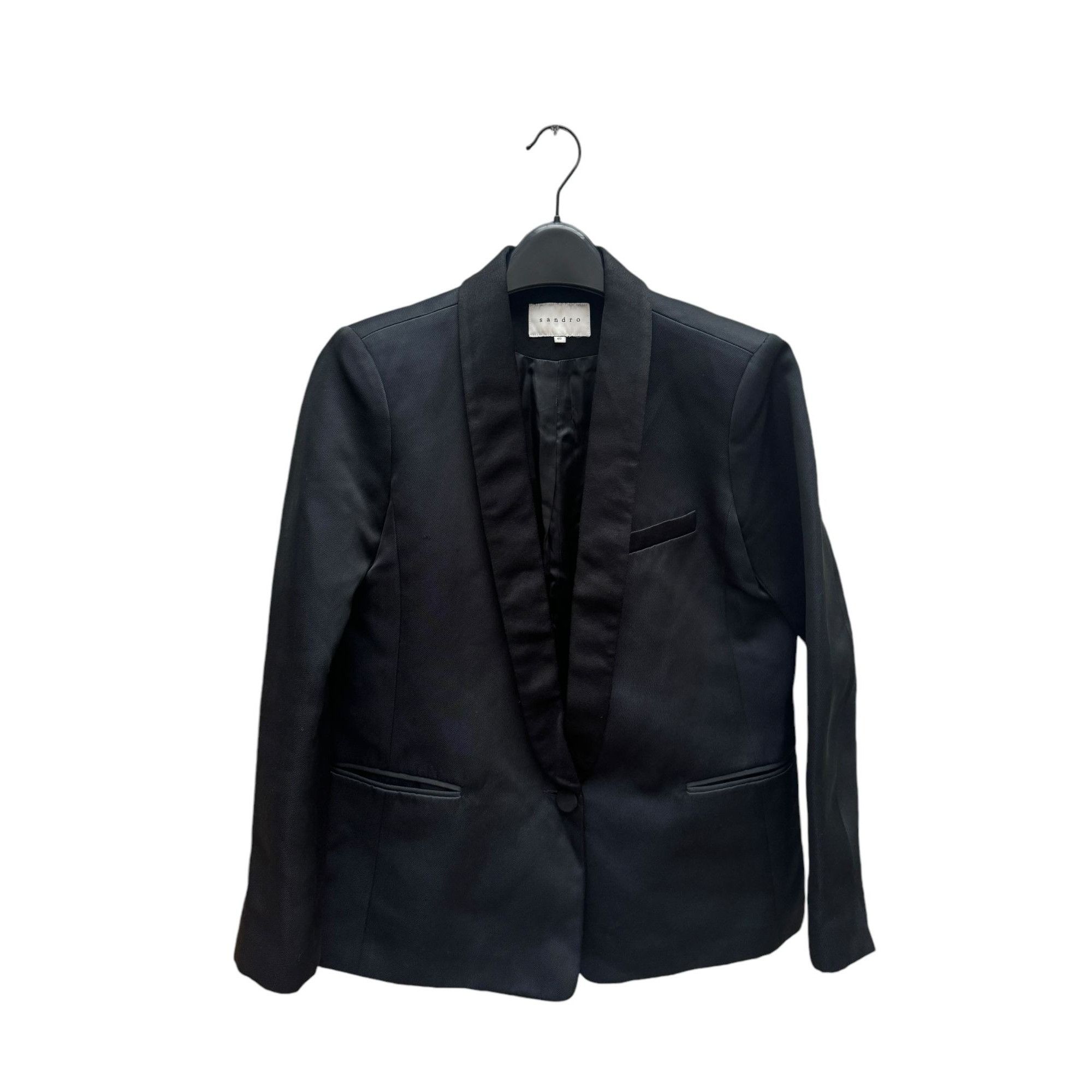 Sandro Black Tuxedo Blazer Jacket Size M / US 6-8 / IT 42-44 - 1 Thumbnail