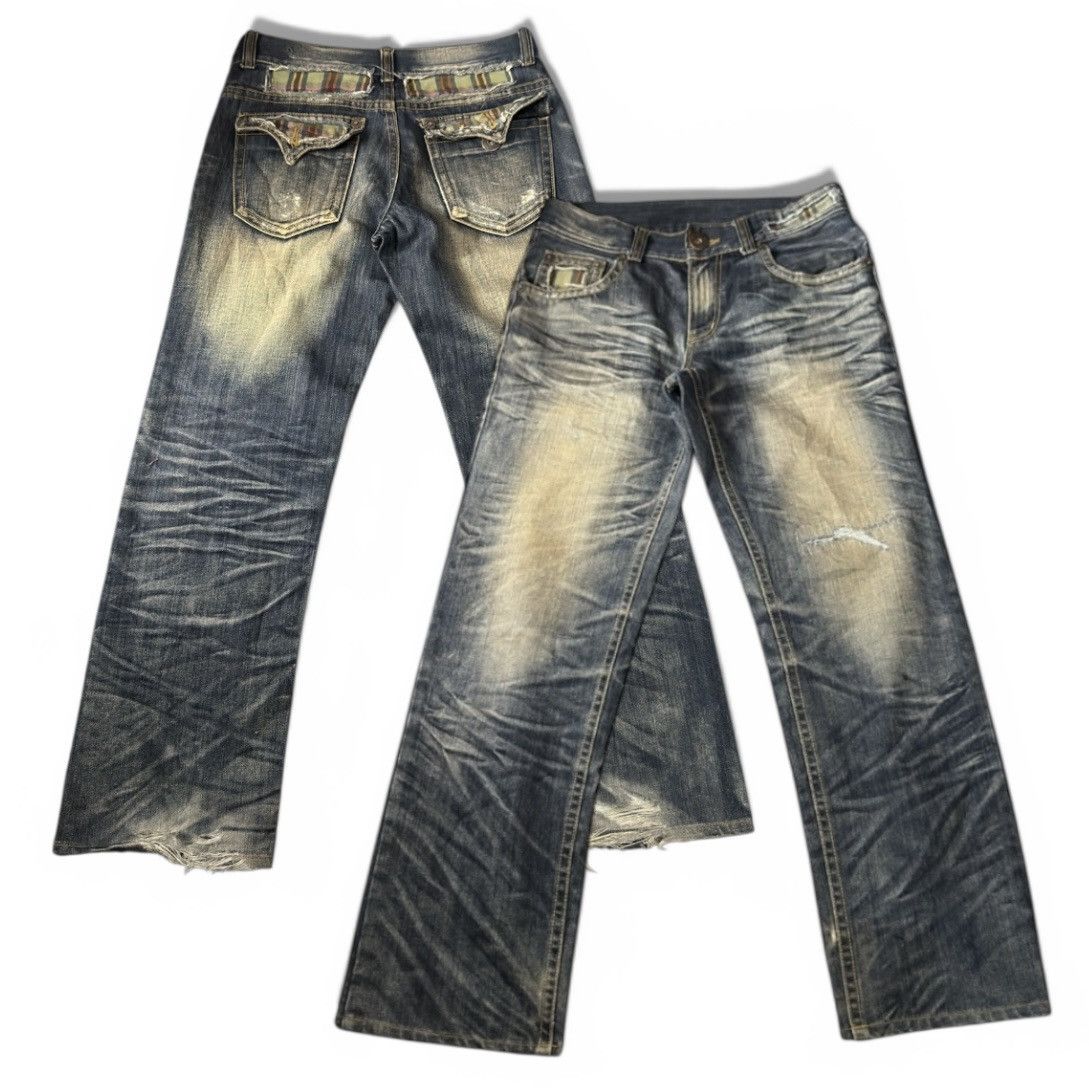 If Six Was Nine Y2k Attemp ConyCuny Boy Distressed Whisker Denim Size US 32 / EU 48 - 1 Thumbnail