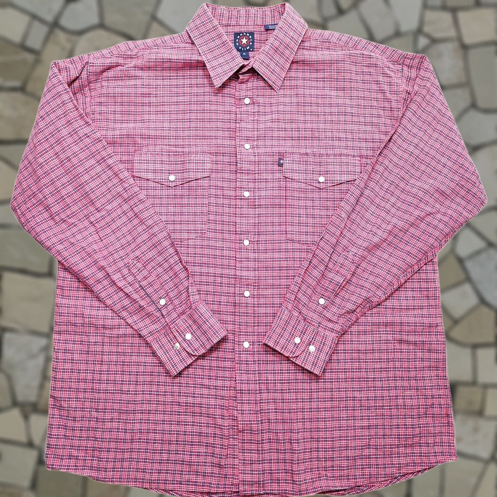 Vintage VINTAGE Panhandle Slim Shirt Mens XL Red Plaid Pearl Snap Cowboy Rodeo Short Sleeve Button-Up Classic Workwear Mens Size US XL / EU 56 / 4 - 1 Thumbnail