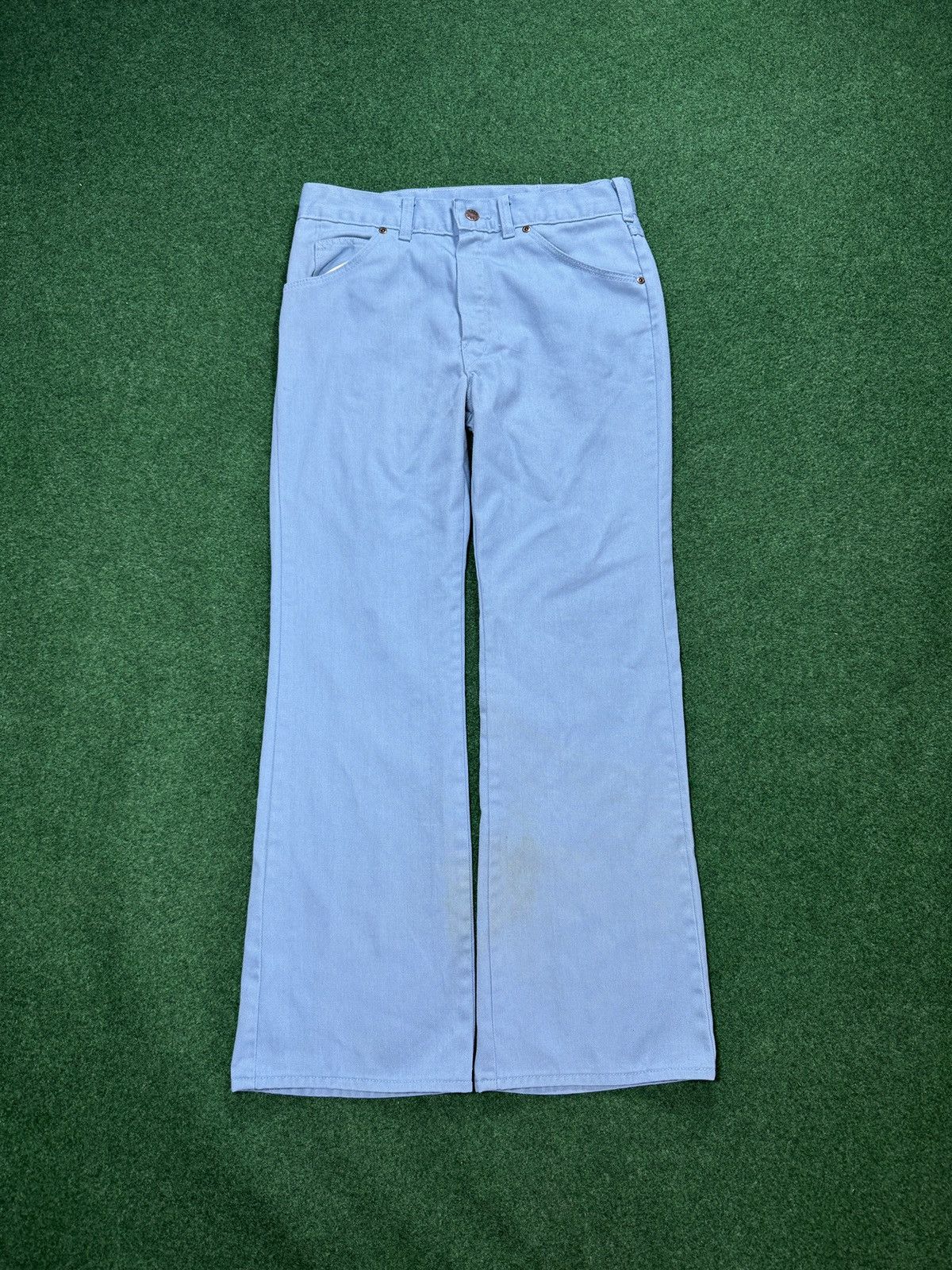 Vintage Vintage 70s Big Yank Flare Bell Bottom Mens 30x30 Blue Pants Size US 30 / EU 46 - 1 Thumbnail